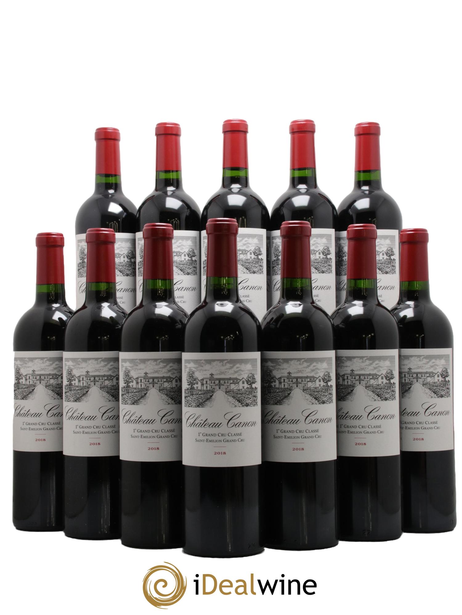 Château Canon 1er Grand Cru Classé B  2018 - Posten von 12 Flaschen - 0