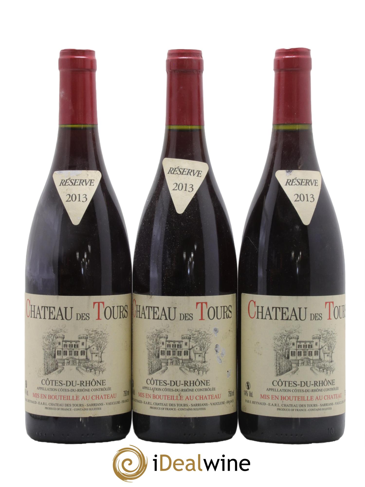 Côtes-du-Rhône Château des Tours Emmanuel Reynaud 2013 - Lotto di 3 bottiglie - 0