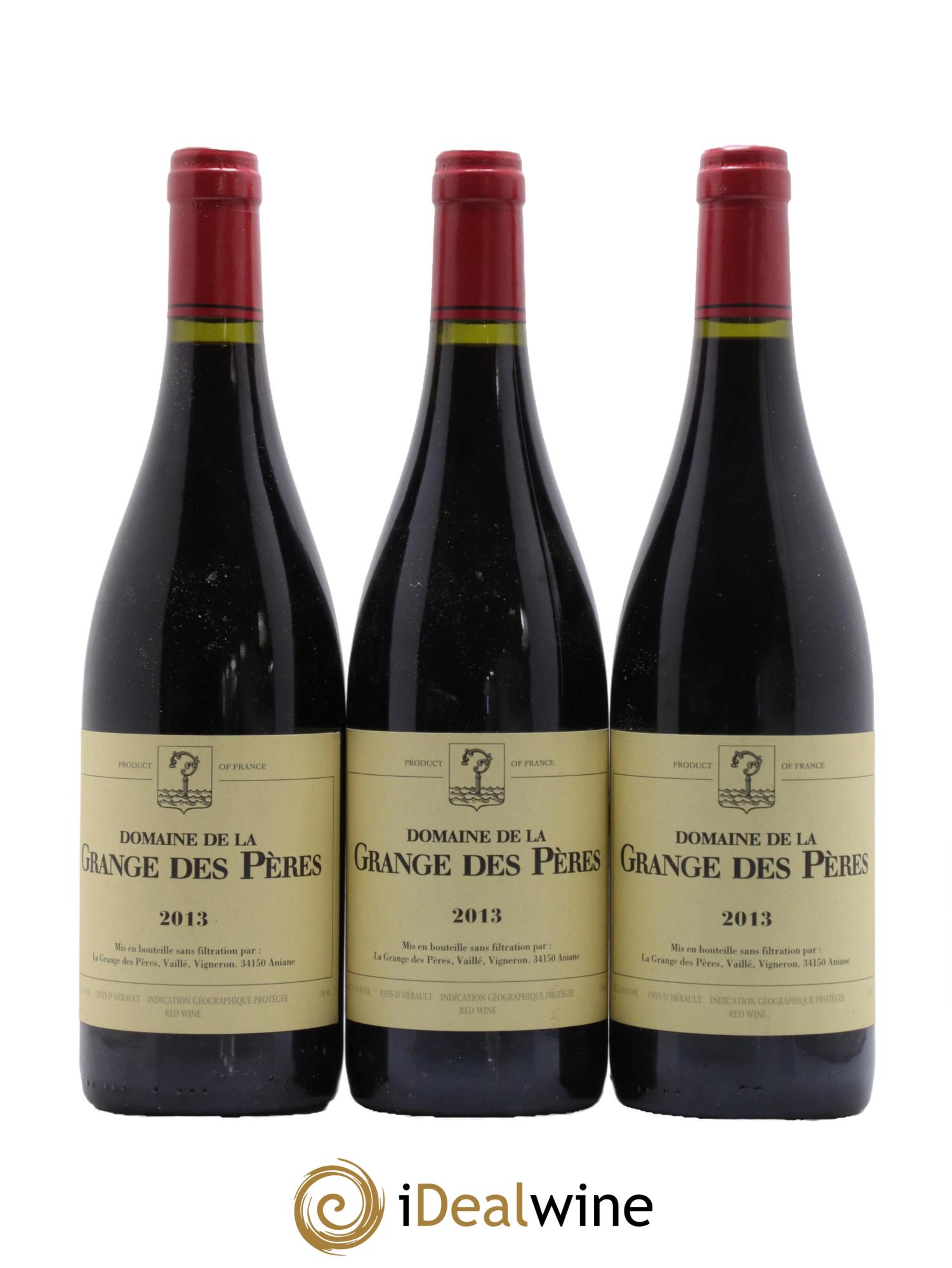 Pays d'Hérault Grange des Pères Laurent Vaillé 2013 - Lot de 3 bouteilles - 0