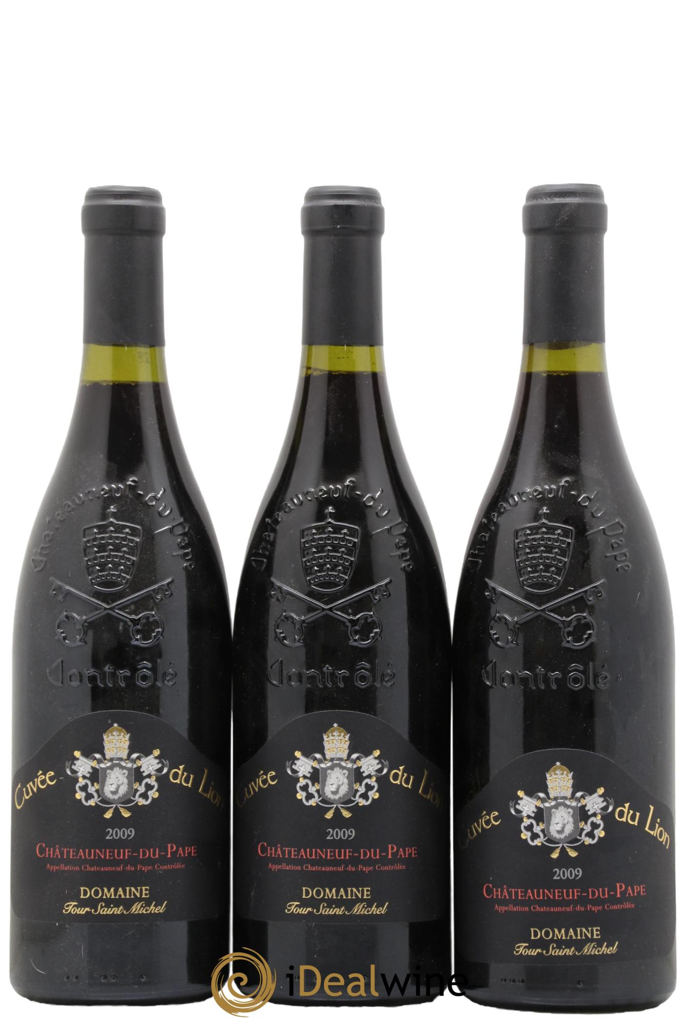 Châteauneuf-du-Pape Cuvée Du Lion Domaine Tour Saint Michel 2009 - Lot of 3 bottles - 0