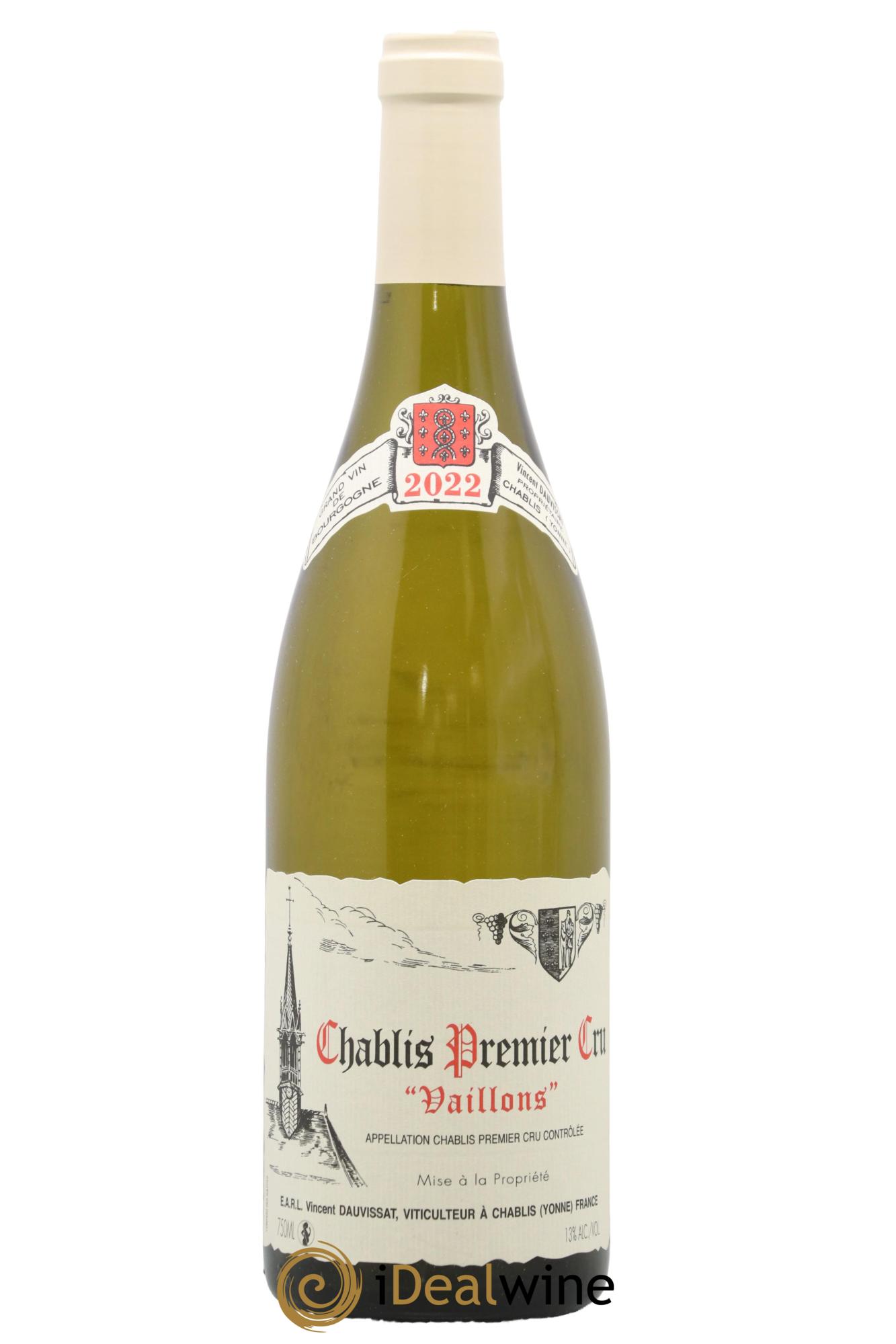 Chablis 1er Cru Vaillons Vincent Dauvissat (Domaine) 2022 - Lot de 1 bouteille - 0