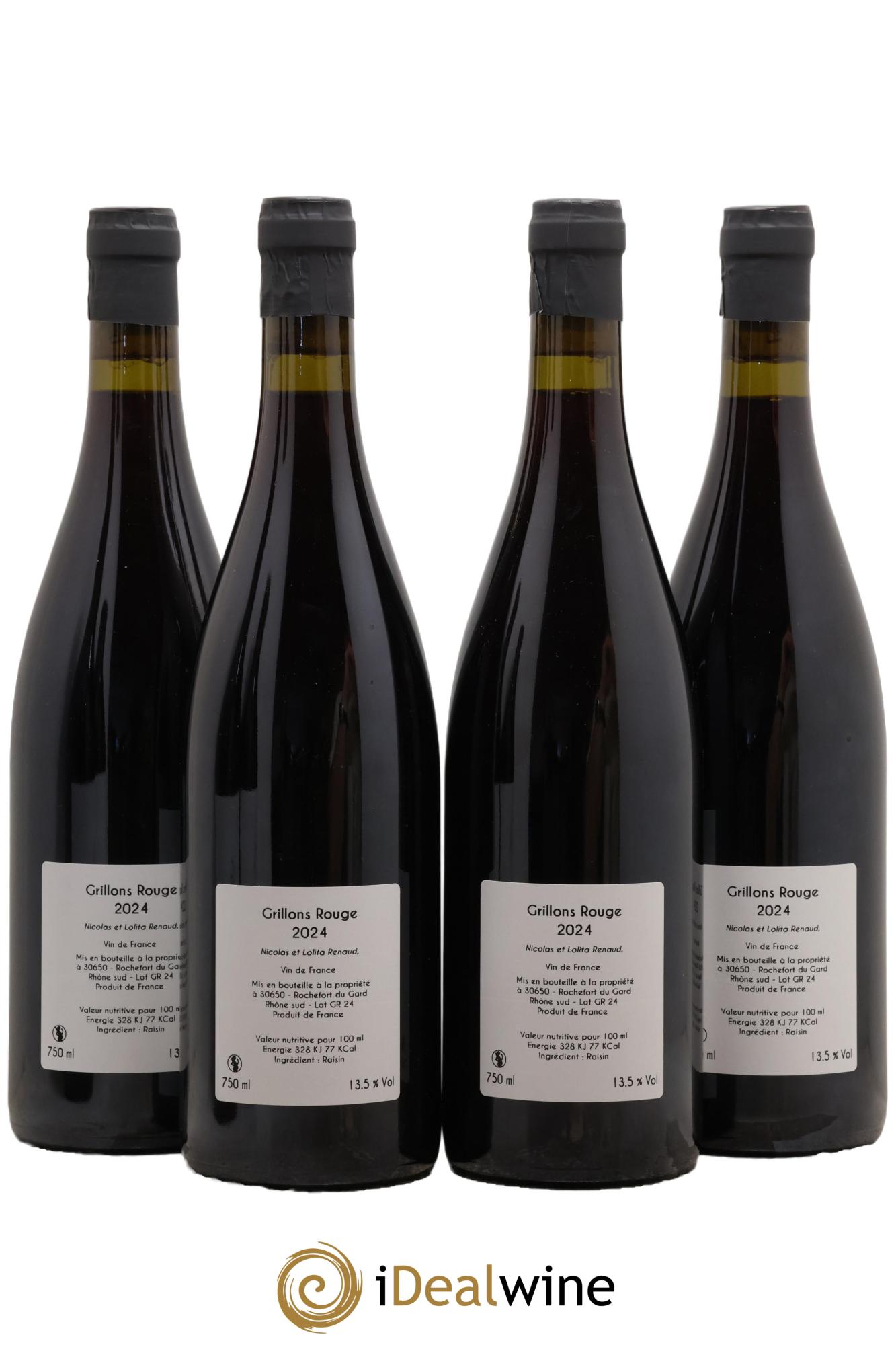 Vin de France Les Grillons Clos des Grillons 2024 - Lot of 4 bottles - 1