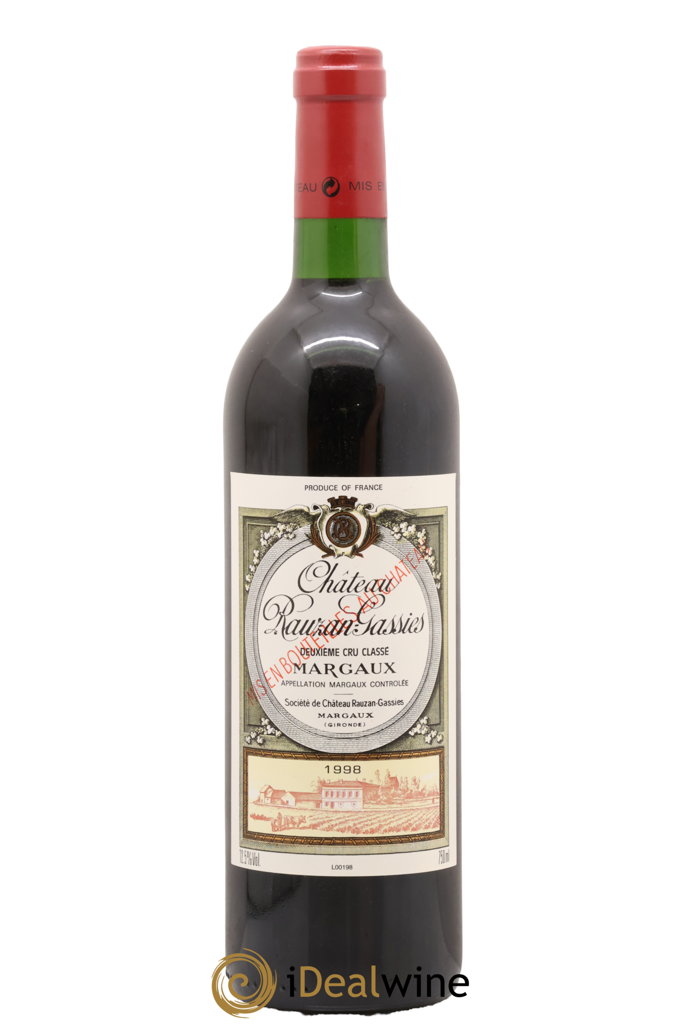 Château Rauzan-Gassies 2ème Grand Cru Classé 1998 - Lot of 1 bottle - 0