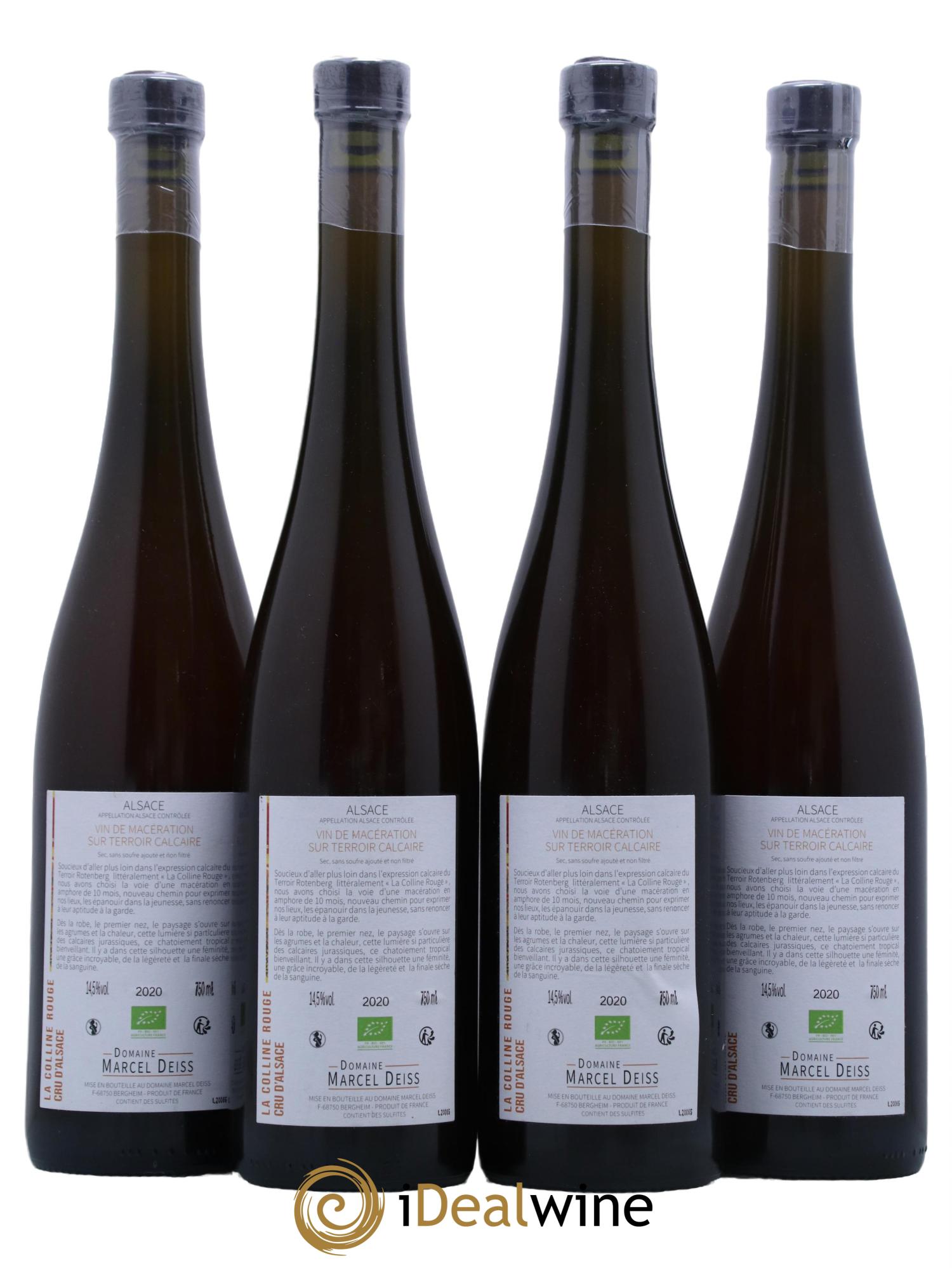 Alsace Rotenberg La Colline Rouge Marcel Deiss (Domaine) 2020 - Lot de 4 bouteilles - 1