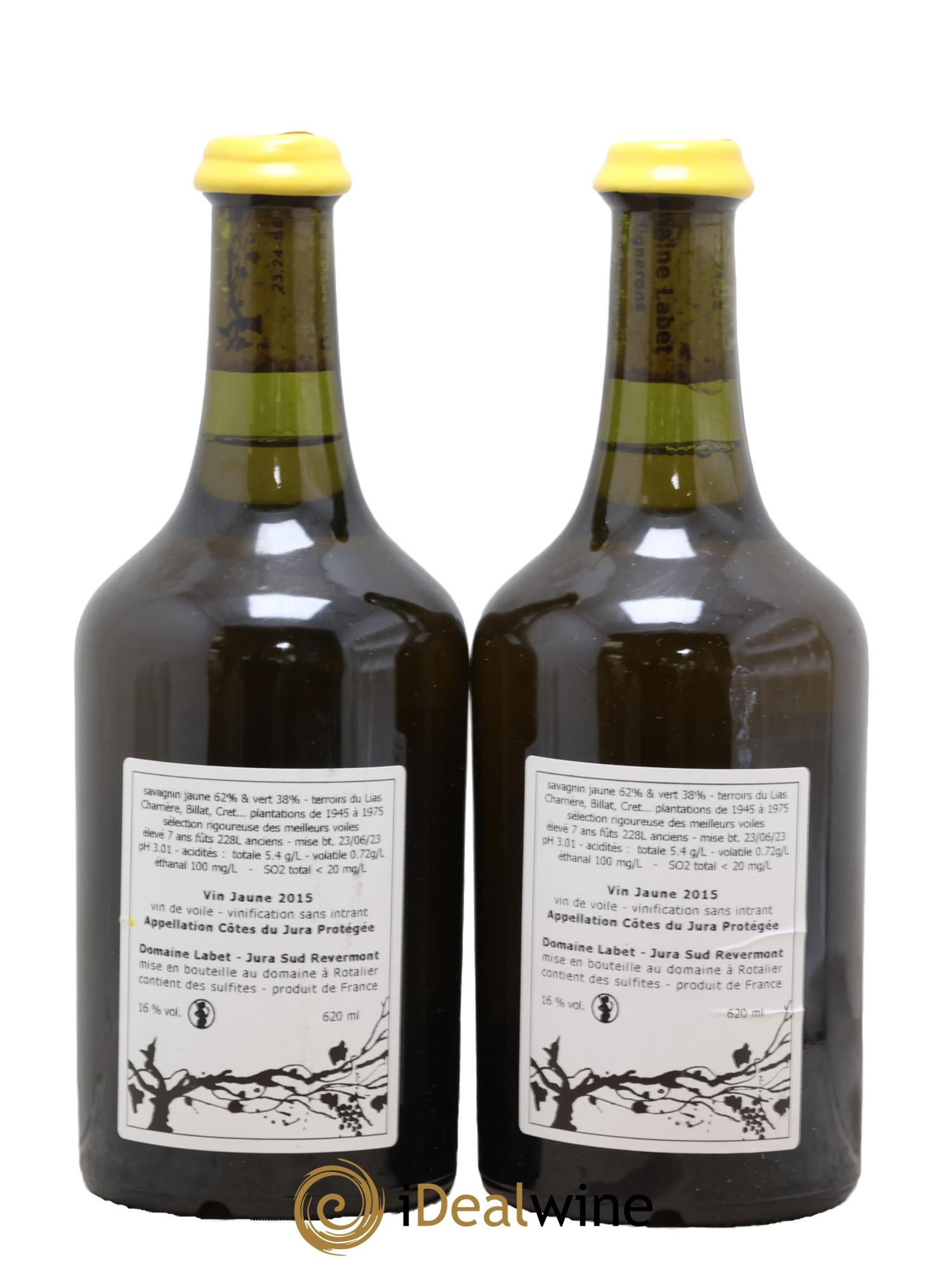 Côtes du Jura Vin Jaune Romain - Julien  - Charline Labet 2015 - Lot of 2 Clavelins - 1