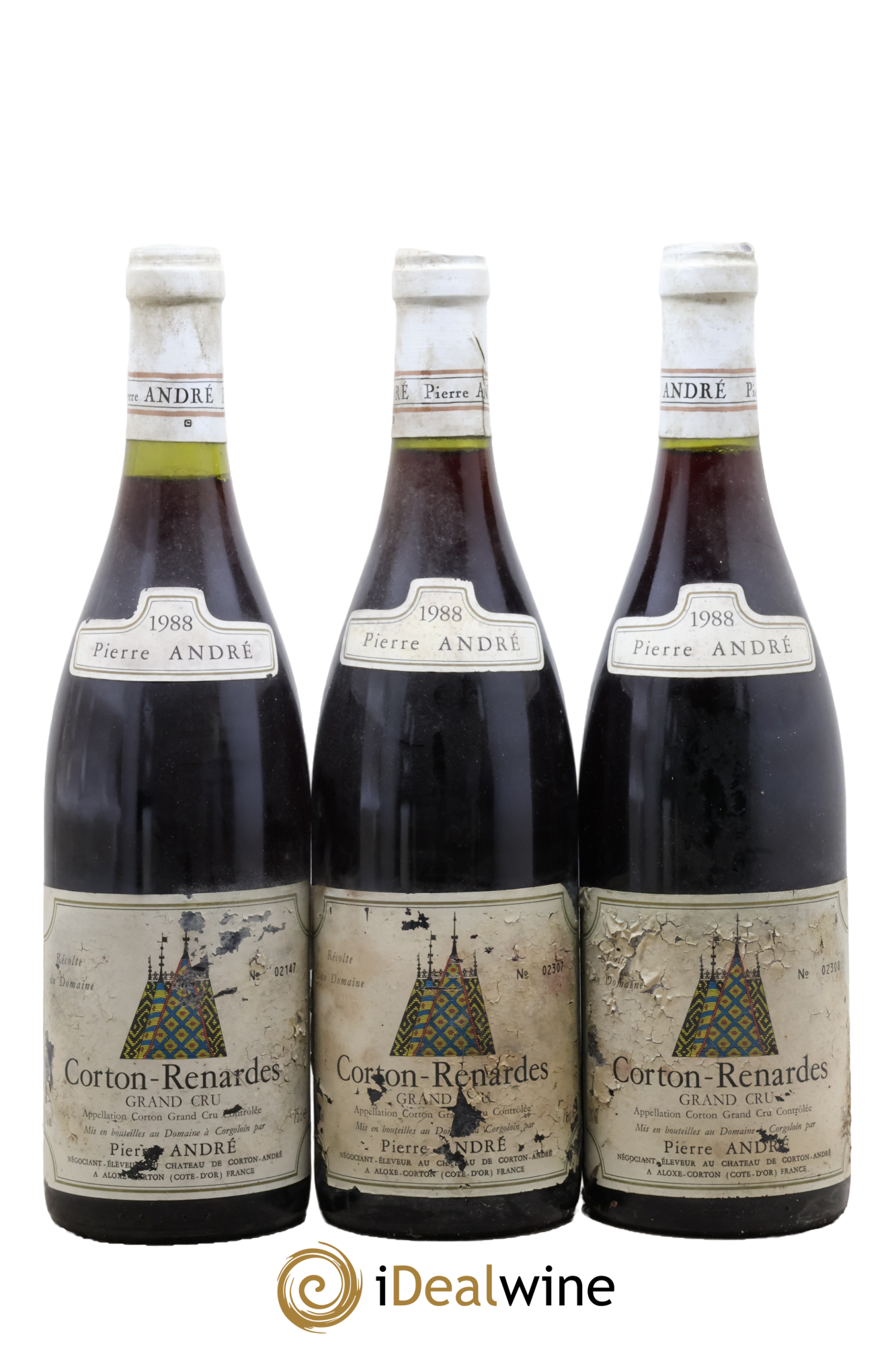 Corton-Renardes Grand Cru Pierre André 1988 - Lot de 3 bouteilles - 0