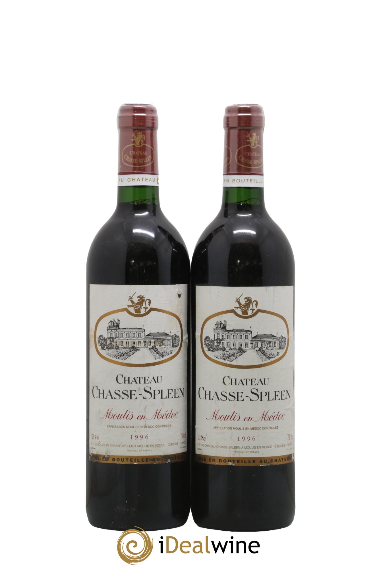 Château Chasse Spleen 1996 - Lot de 2 bouteilles - 0