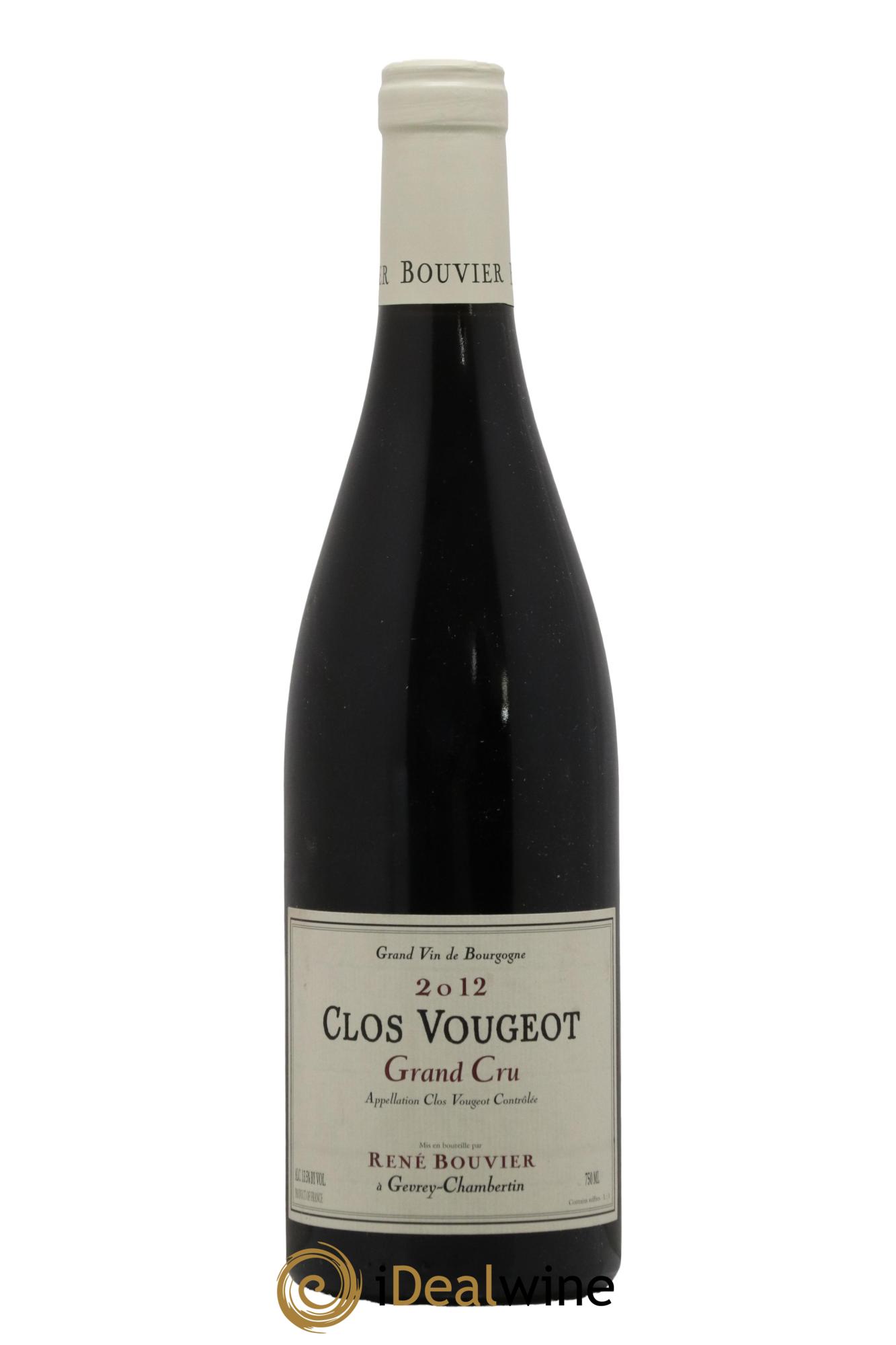 Clos de Vougeot Grand Cru René Bouvier (Domaine) 2012 - Lot of 1 bottle - 0