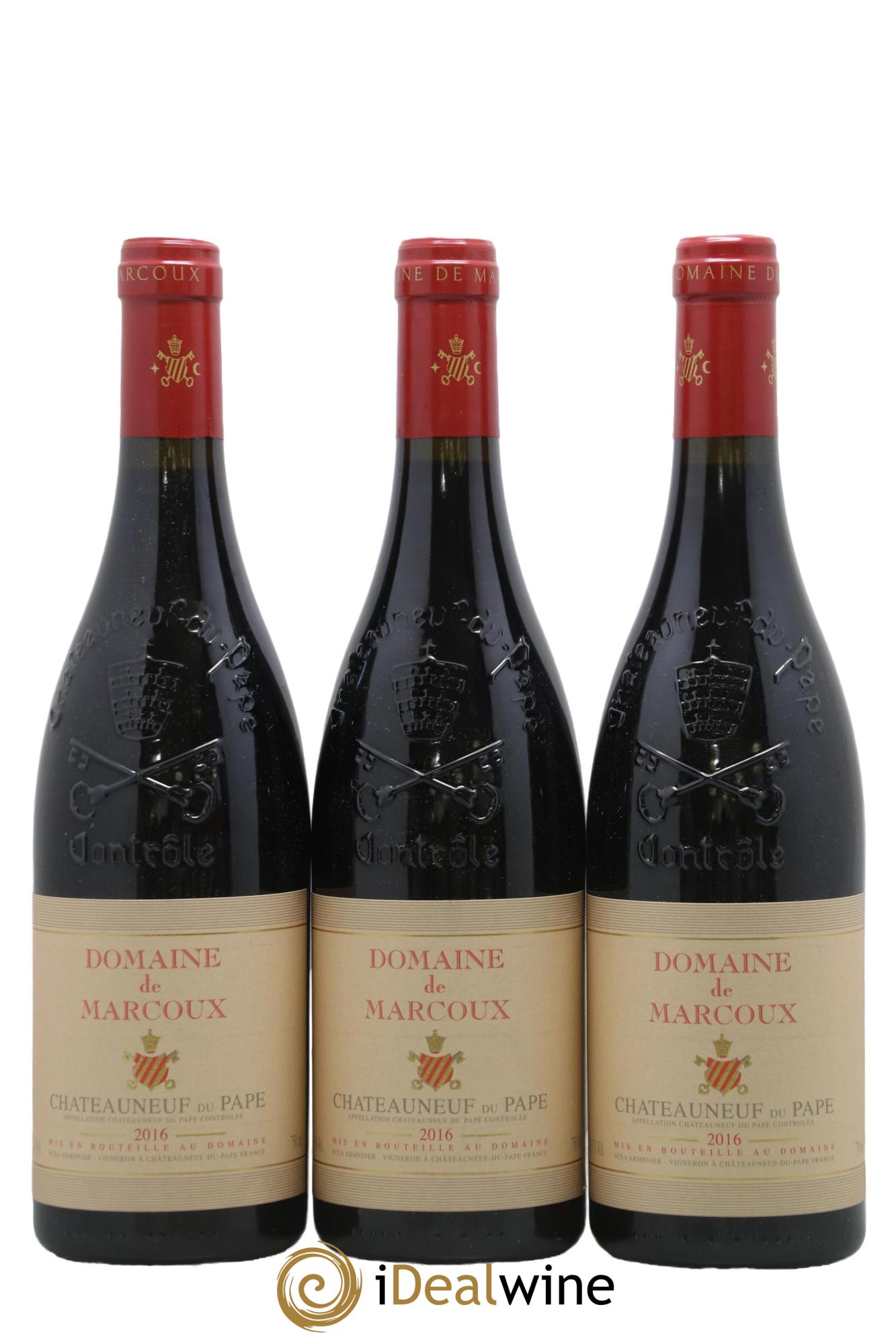 Châteauneuf-du-Pape Marcoux (Domaine de) 2016 - Lot of 3 bottles - 0