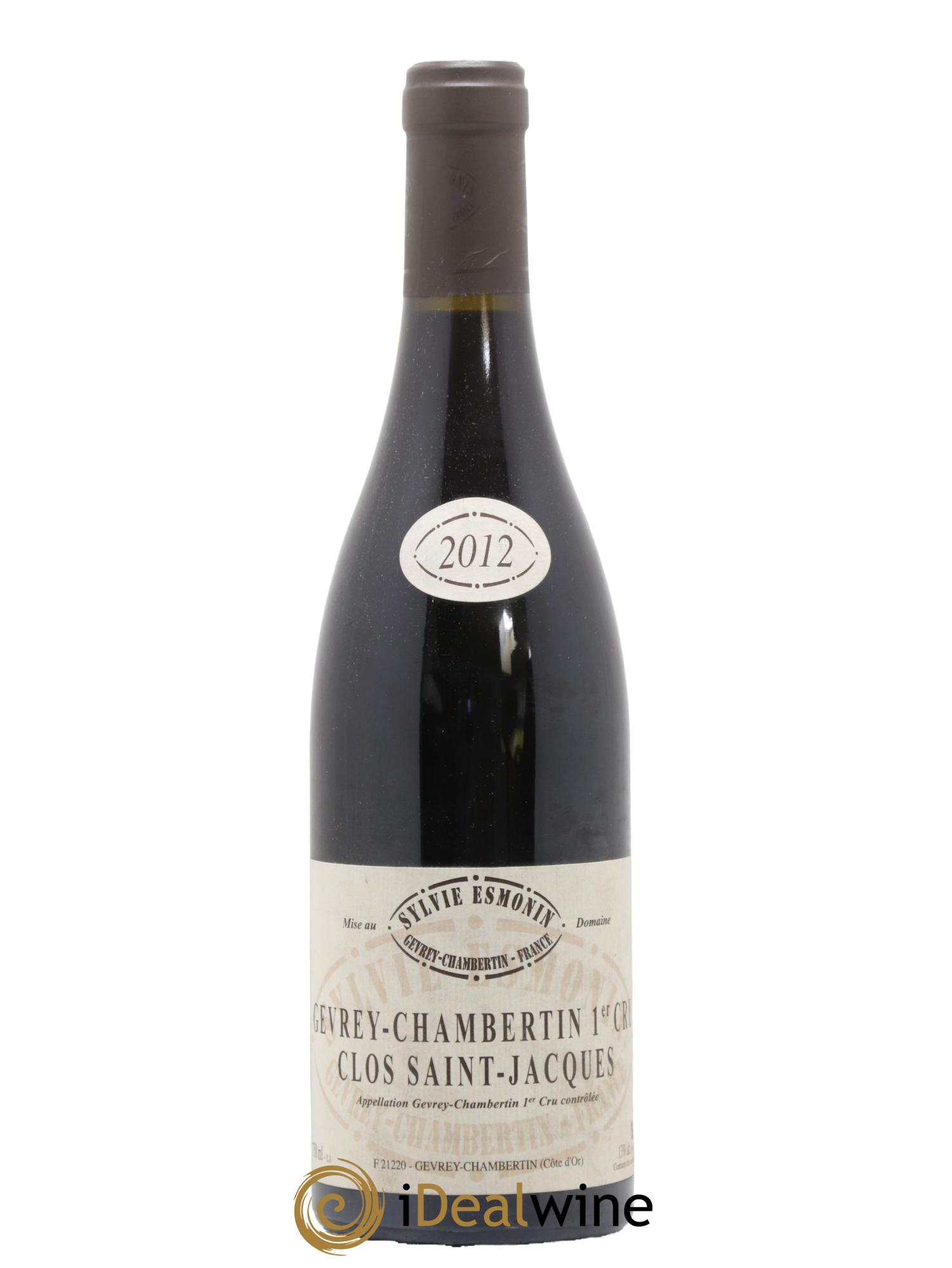 Gevrey-Chambertin 1er Cru Clos Saint Jacques Sylvie Esmonin 2012 - Lot de 1 bouteille - 0