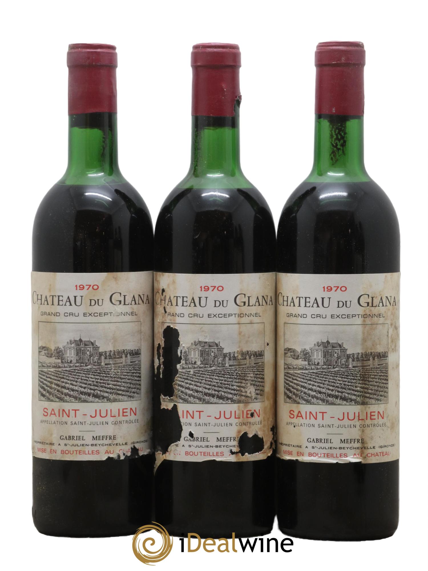Château du Glana 1970 - Lot de 3 bouteilles - 0