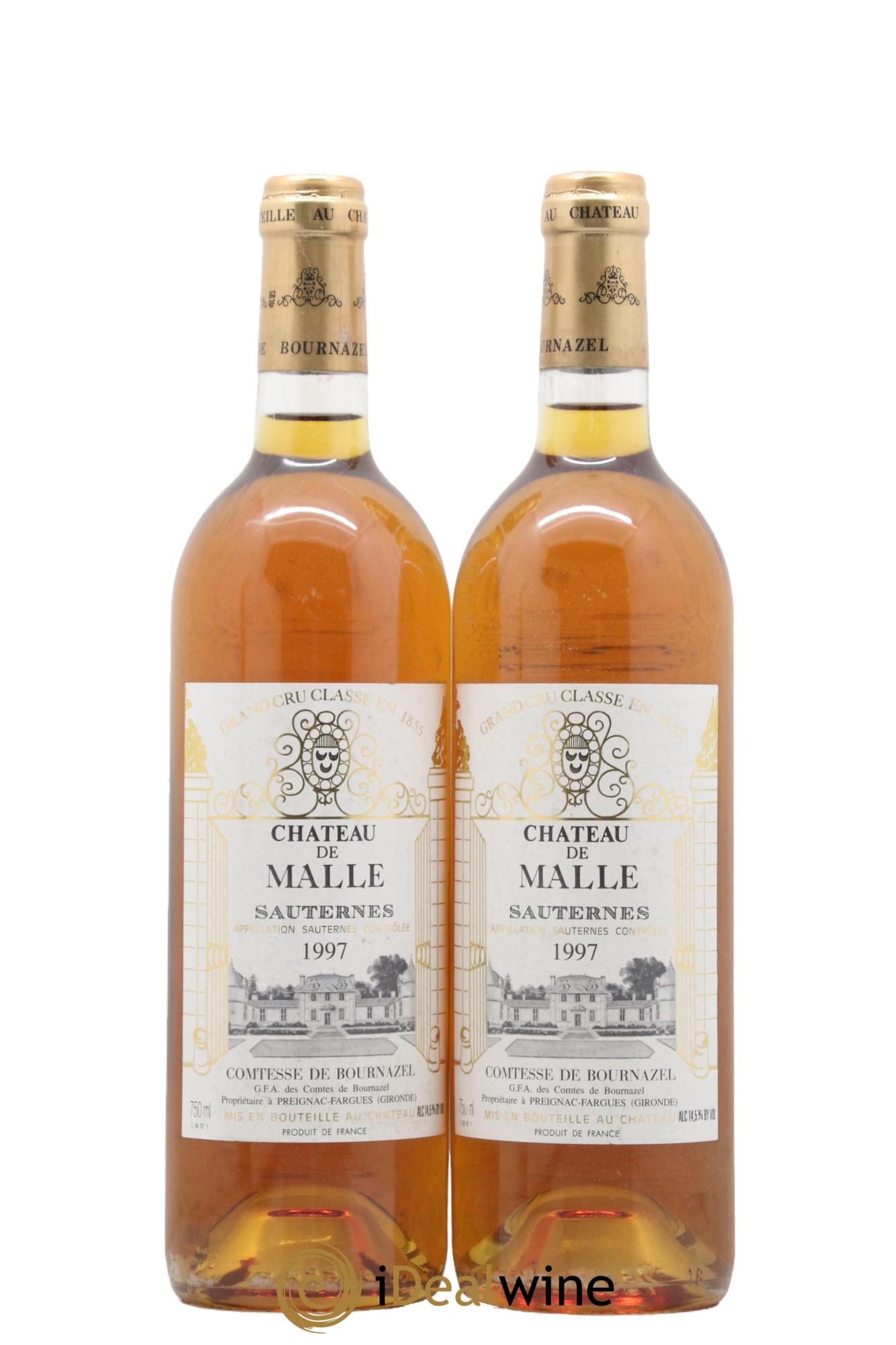 Château de Malle 2ème Grand Cru Classé 1997 - Lotto di 2 bottiglie - 0