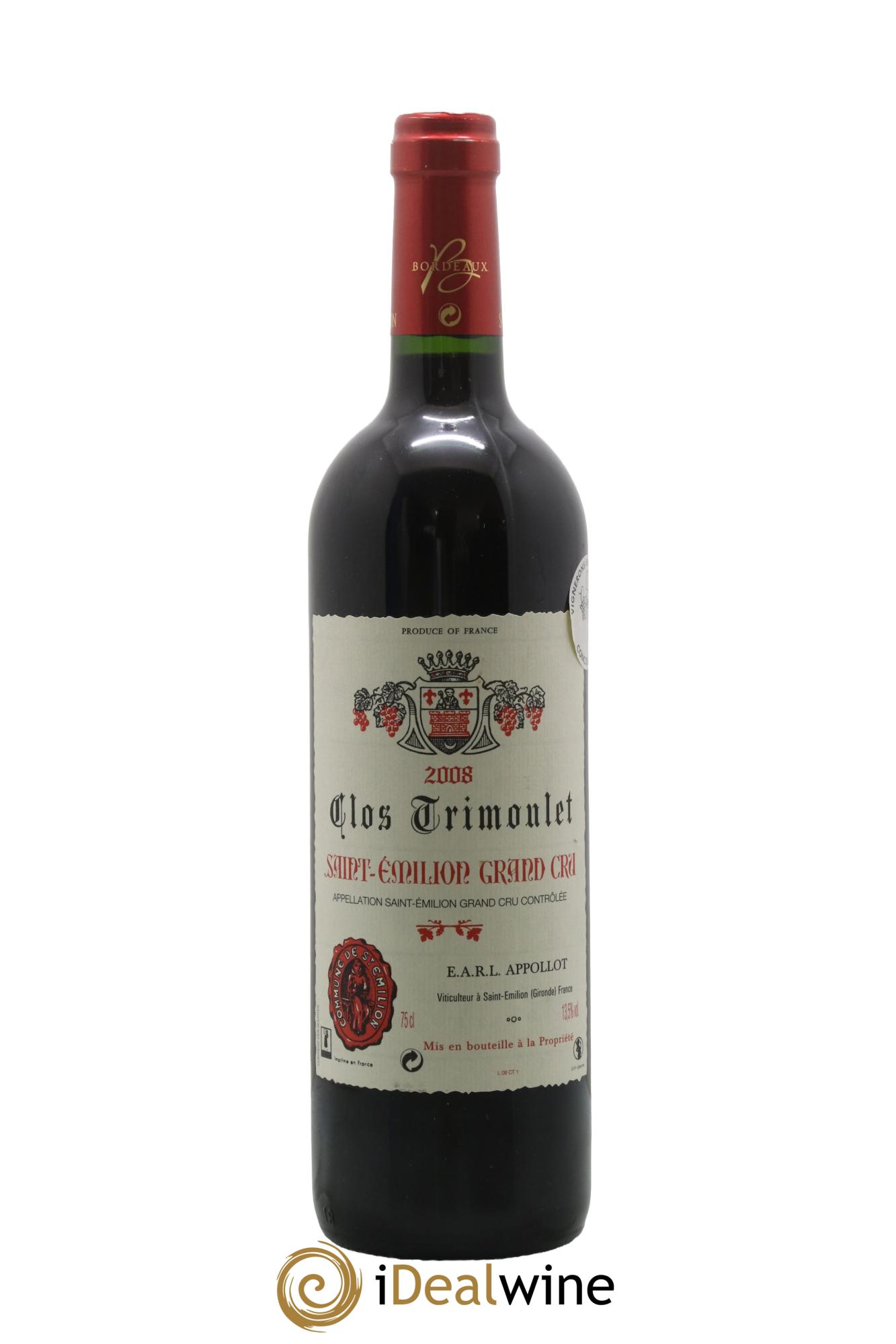 Clos Trimoulet 2008 - Lot de 1 bouteille - 0
