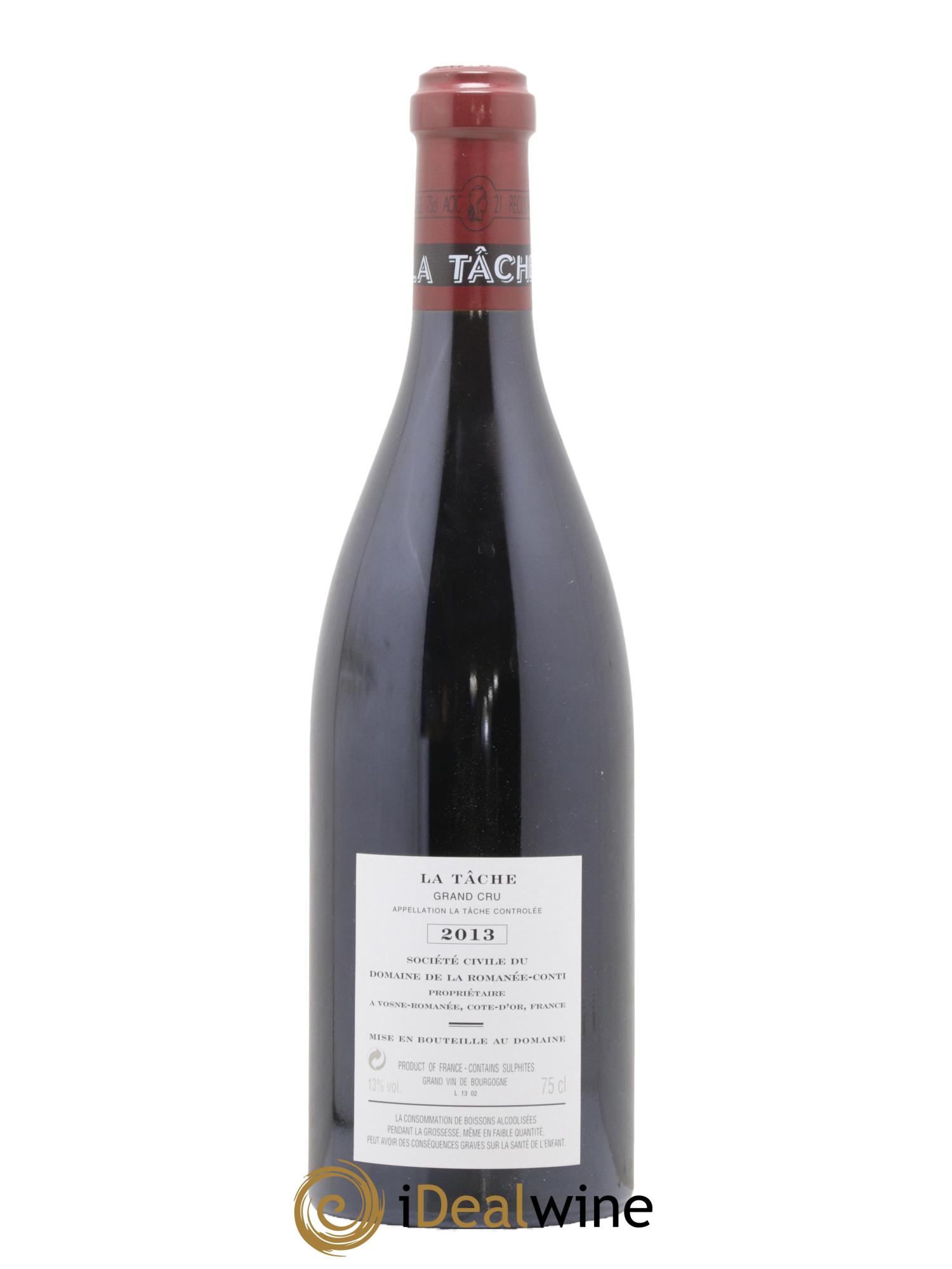 La Tâche Grand Cru Domaine de la Romanée-Conti 2013 - Lot of 1 bottle - 1