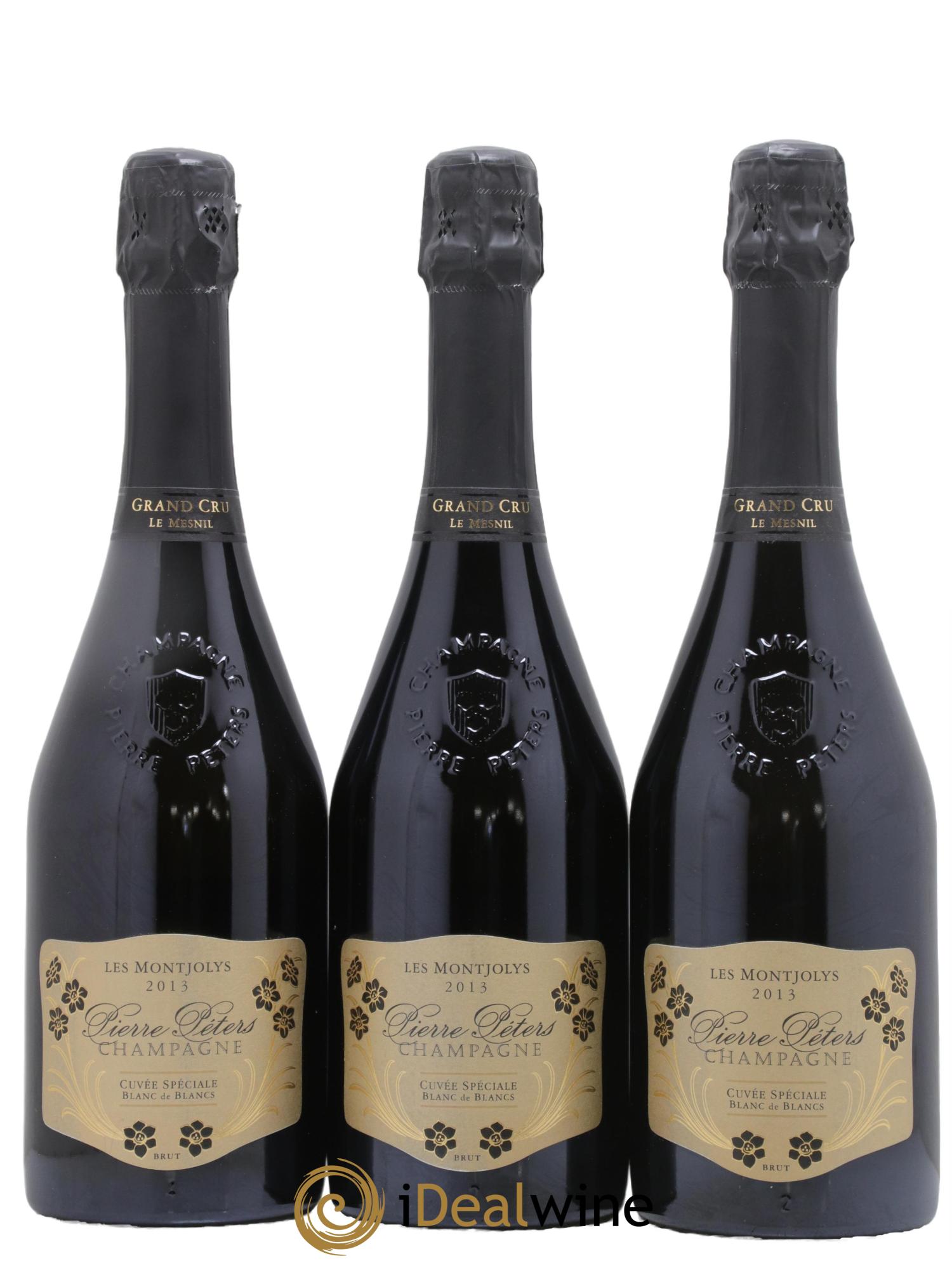 Les Montjolys Brut Blanc de Blancs Cuvée Spéciale Pierre Péters 2013 - Lot of 3 bottles - 0