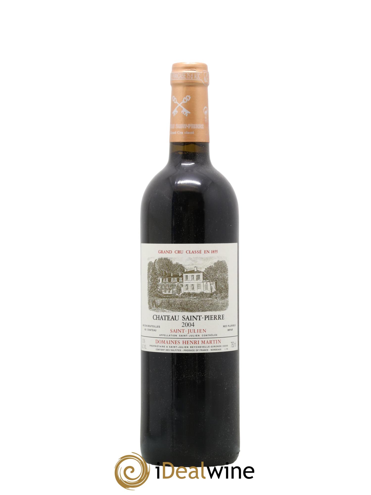 Château Saint-Pierre 4ème Grand Cru Classé 2004 - Lot de 1 bouteille - 0