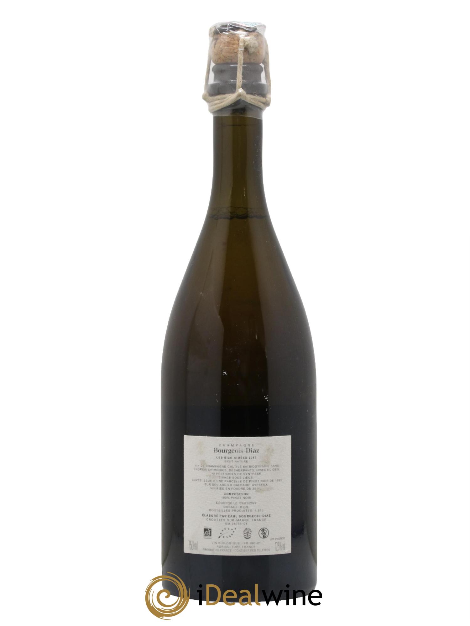 Les Bien Aimées Brut Nature Bourgeois-Diaz 2017 - Lot de 1 bouteille - 1