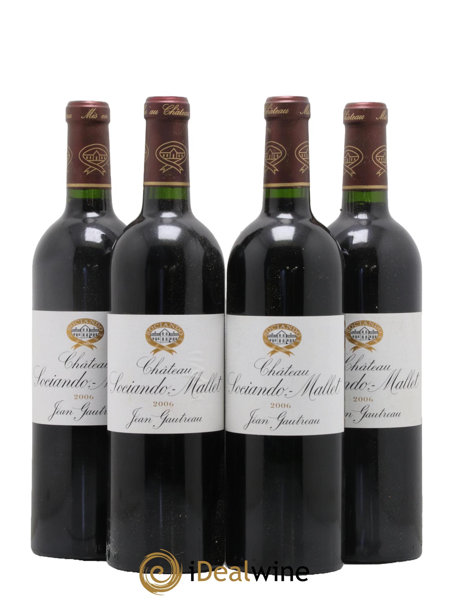 Château Sociando Mallet 2006 - Lot de 4 bouteilles - 0
