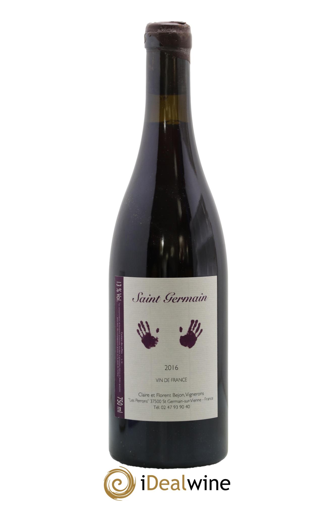 Vin de France Saint-Germain Florent Béjon 2016 - Lot de 1 bouteille - 0