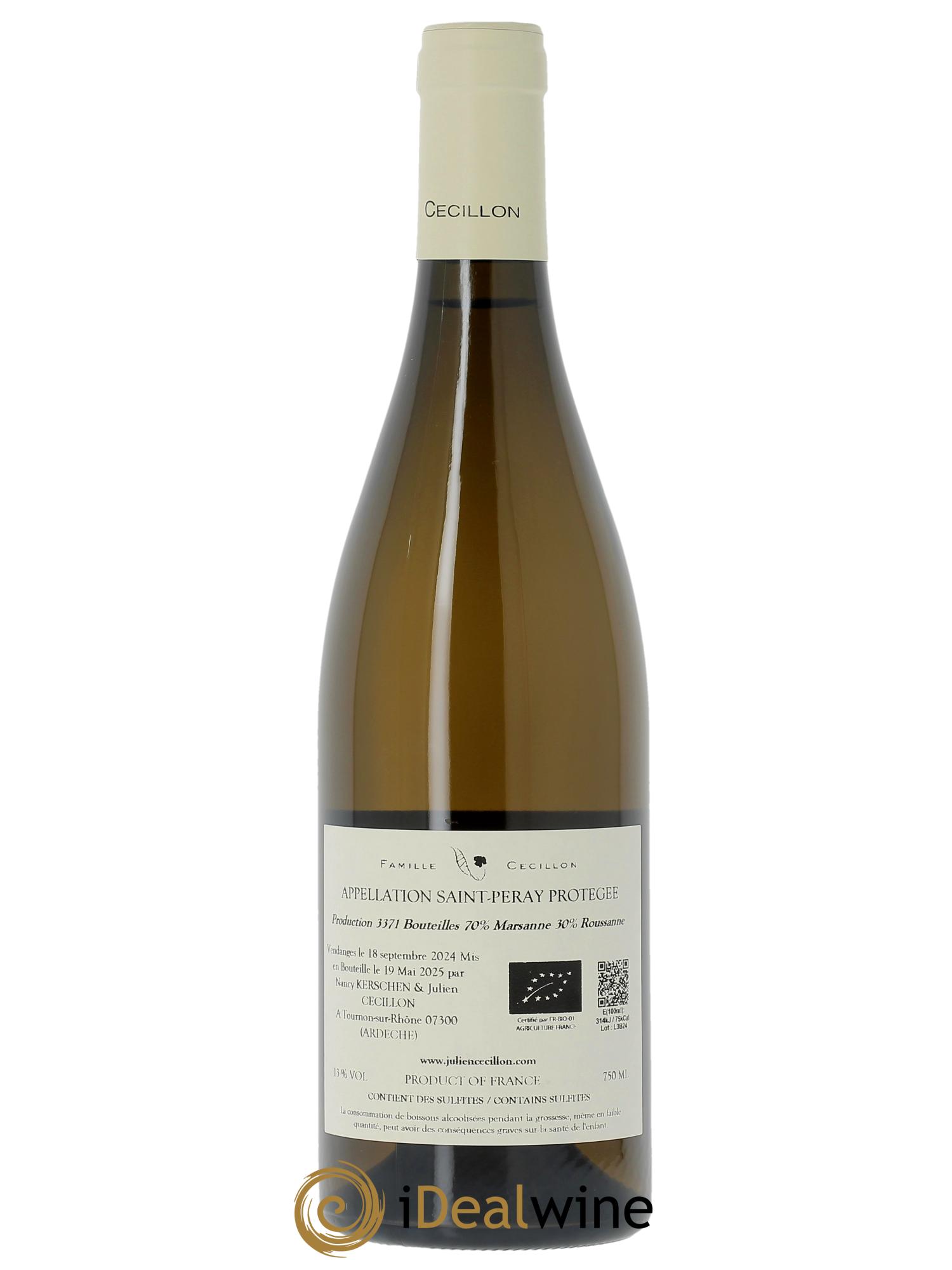 Saint-Péray Gemini Julien Cecillon  2024 - Lot de 1 bouteille - 1