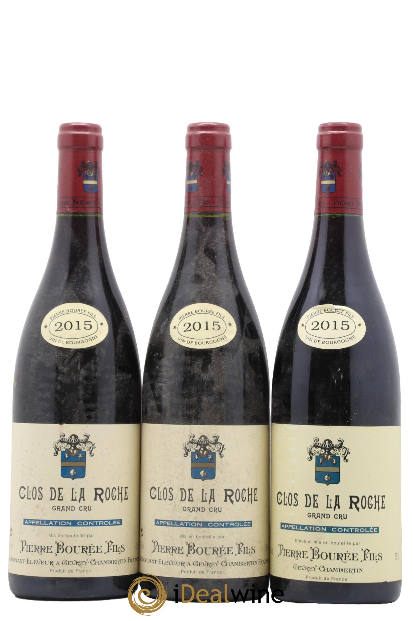 Clos de la Roche Grand Cru Domaine Pierre Bourée Fils 2015 - Lot de 3 bouteilles - 0