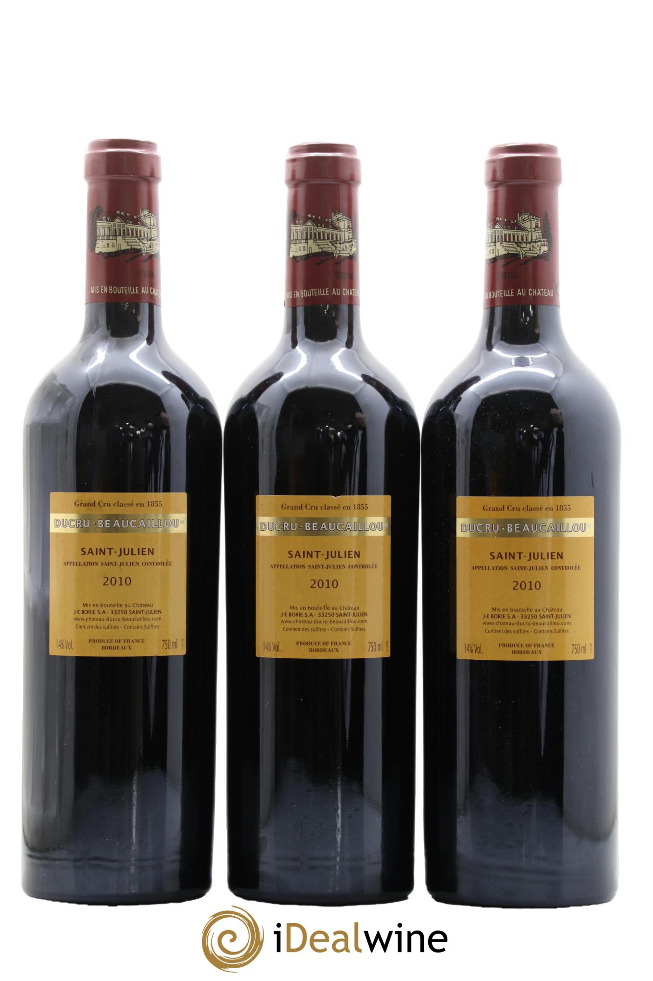 Château Ducru Beaucaillou 2ème Grand Cru Classé 2010 - Lot de 3 bouteilles - 1