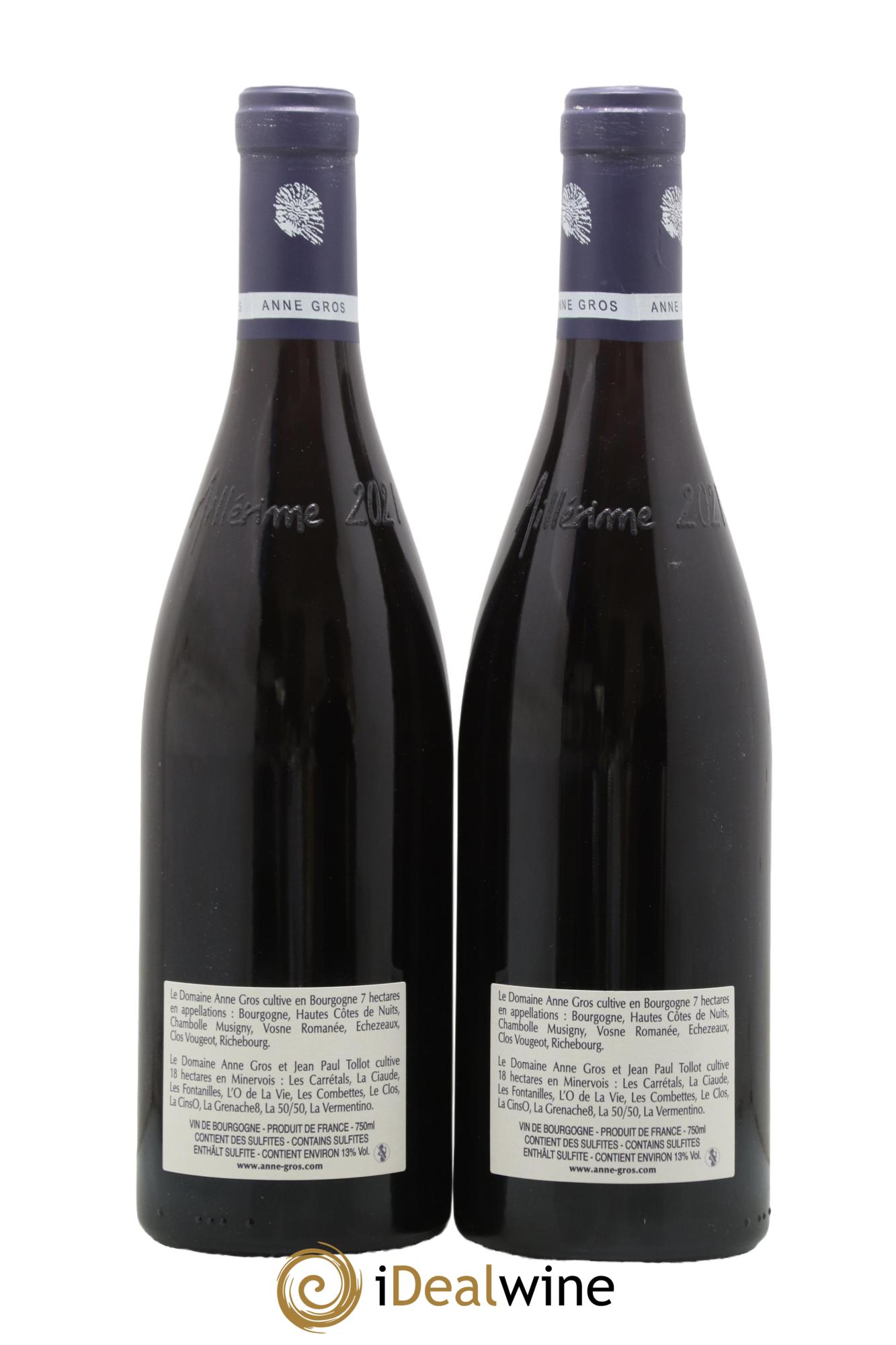 Echezeaux Grand Cru Les Loachausses Anne Gros 2021 - Lot of 2 bottles - 1