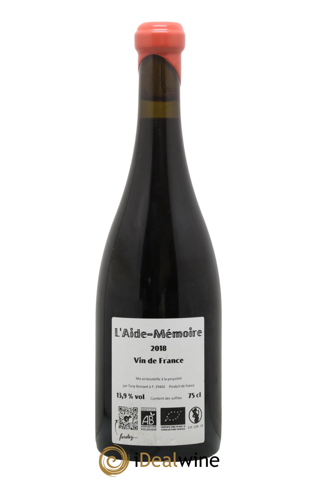 Vin de France L'Aide Mémoire Bornard 2018 - Lot de 1 bouteille - 1