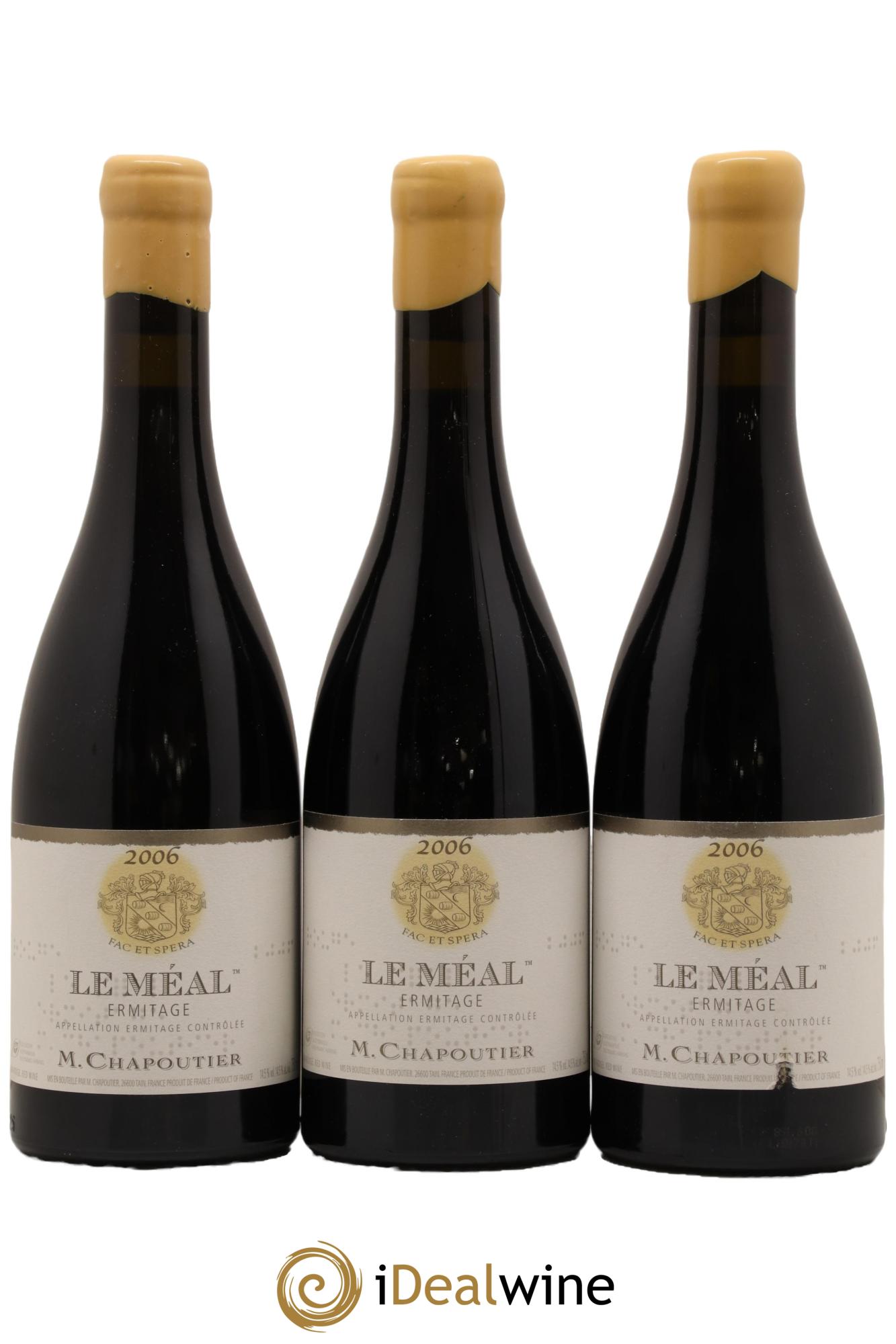 Hermitage Ermitage Le Méal Chapoutier 2006 - Lot de 3 bouteilles - 0