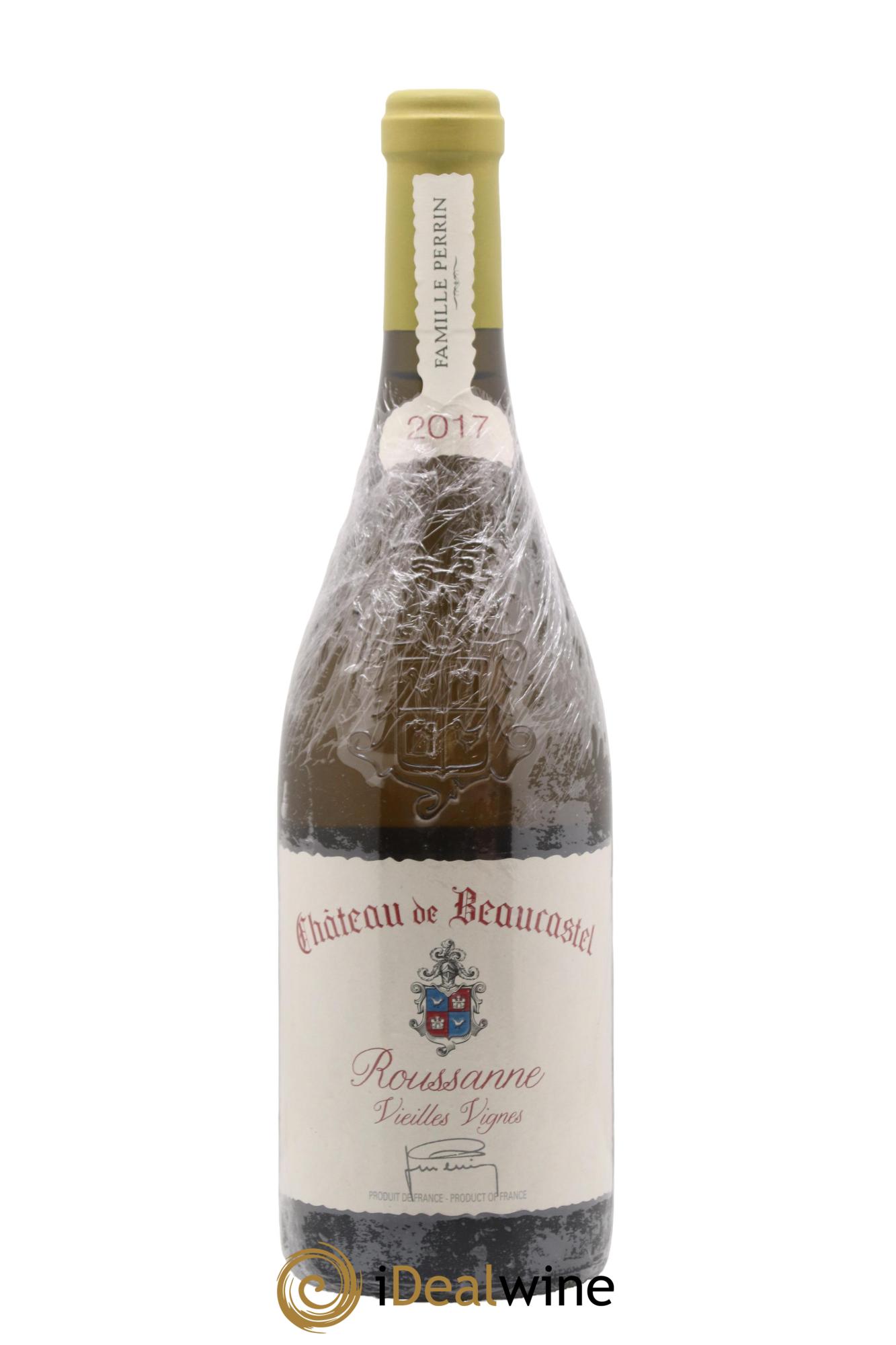 Châteauneuf-du-Pape Château de Beaucastel Vieilles vignes Roussanne Famille Perrin 2017 - Lot de 1 bouteille - 0