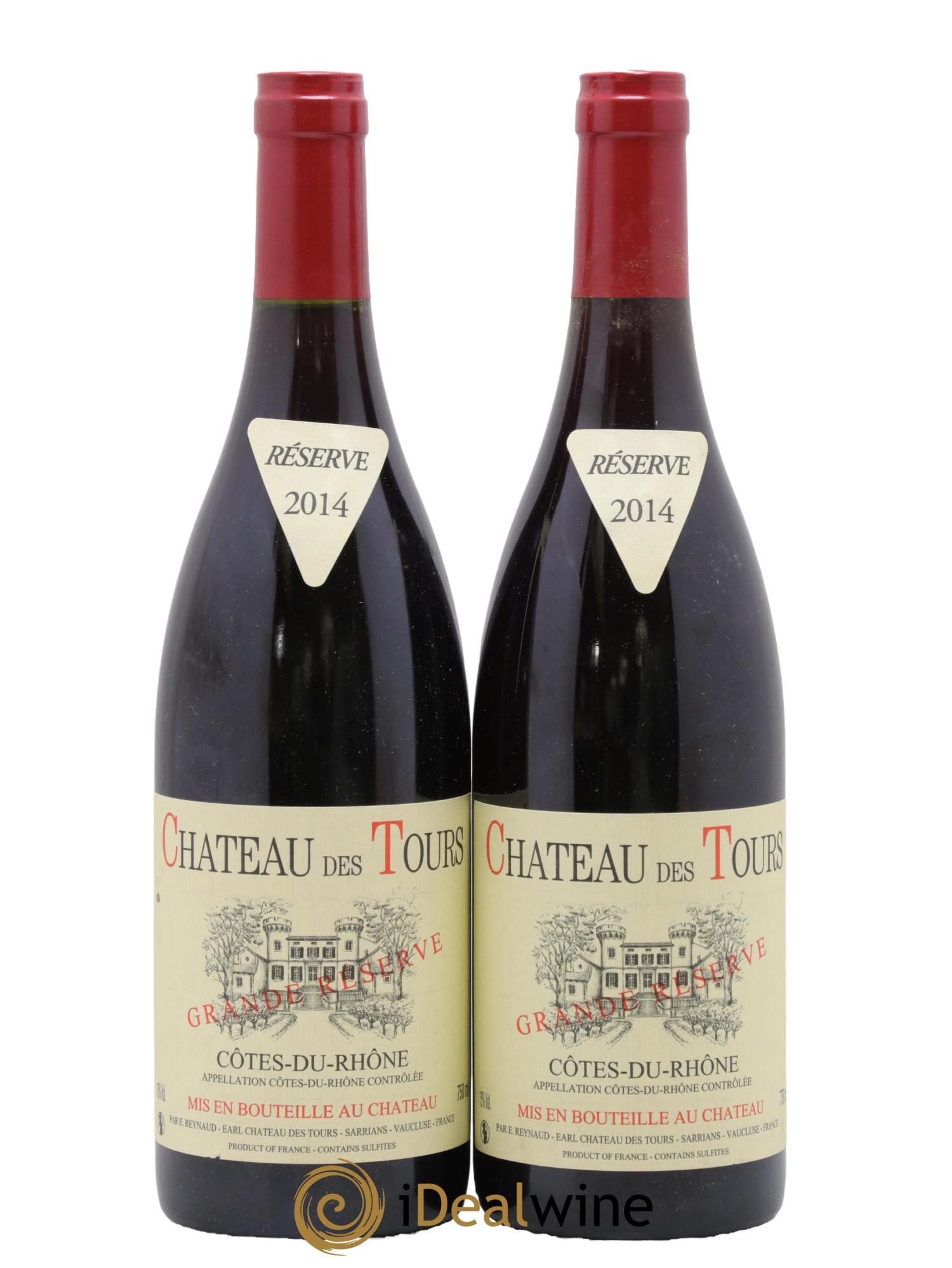 Côtes-du-Rhône Château des Tours Grande Réserve Emmanuel Reynaud 2014 - Lot de 2 bouteilles - 0
