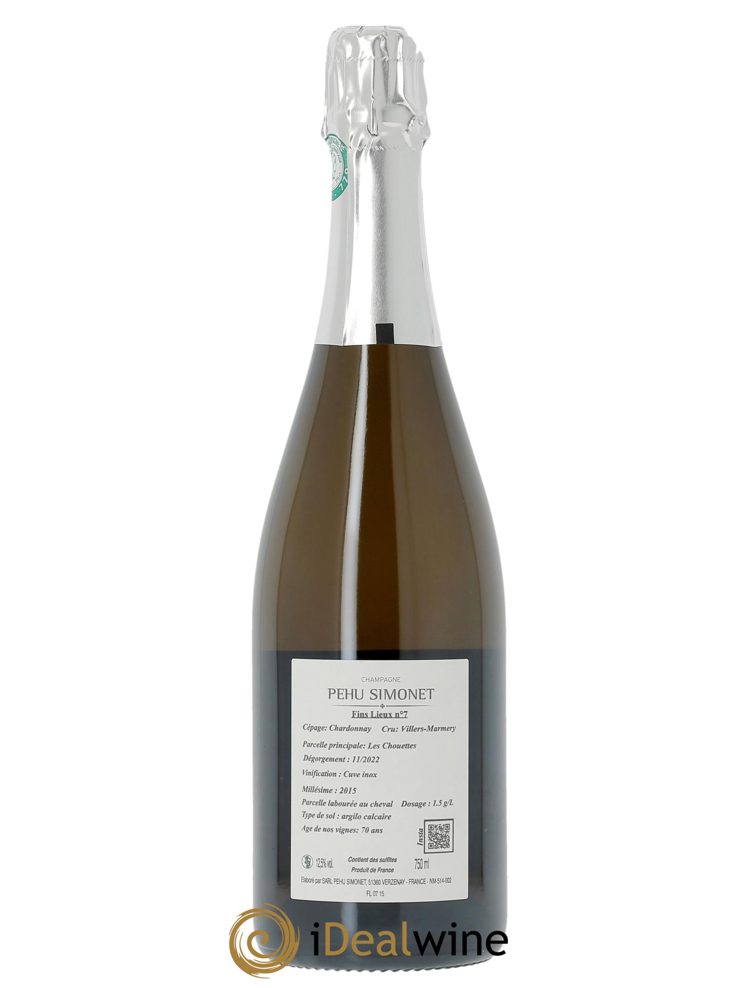 Fins lieux n°7 Les Chouettes 1er Cru Extra-Brut Pehu Simonet 2015 - Lot de 1 bouteille - 1