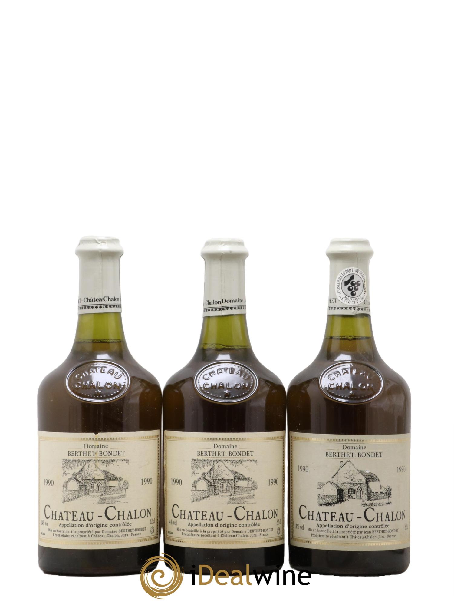 Château-Chalon Berthet-Bondet 1990 - Lot de 3 clavelins - 0