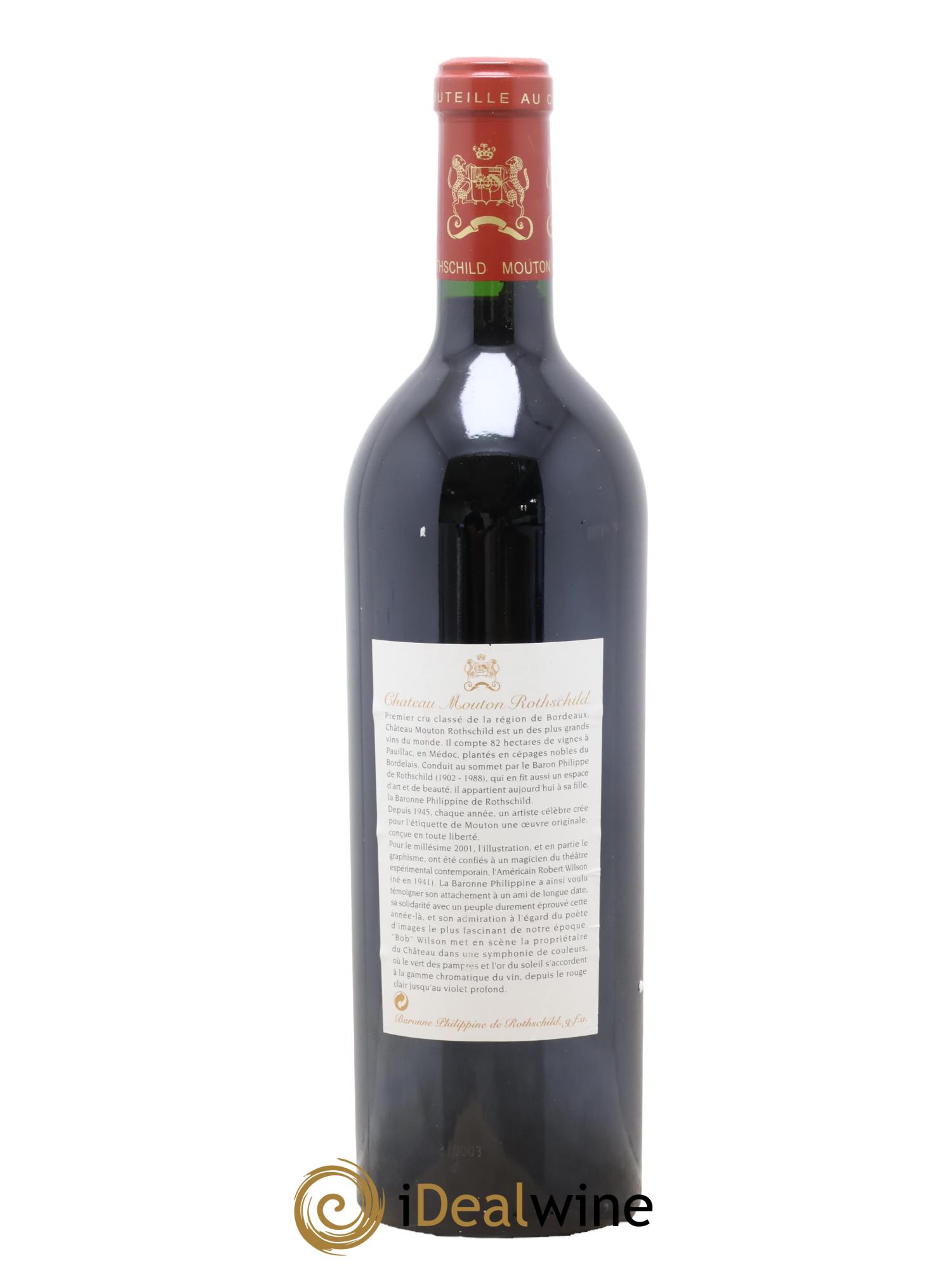 Château Mouton Rothschild 1er Grand Cru Classé 2001 - Lot of 1 bottle - 1