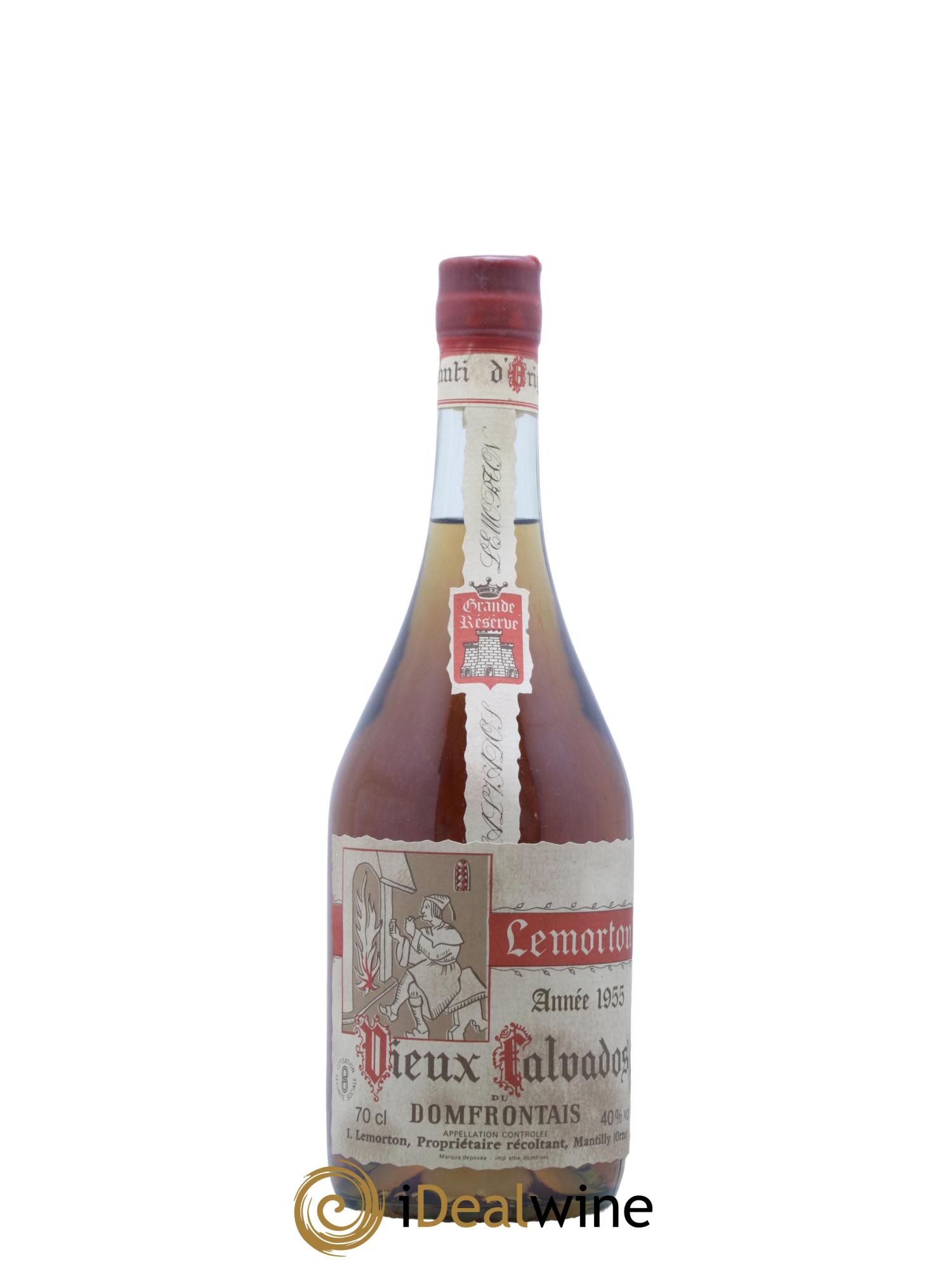 Calvados Lemorton Domfrontais 1955 - Posten von 1 Flasche - 0