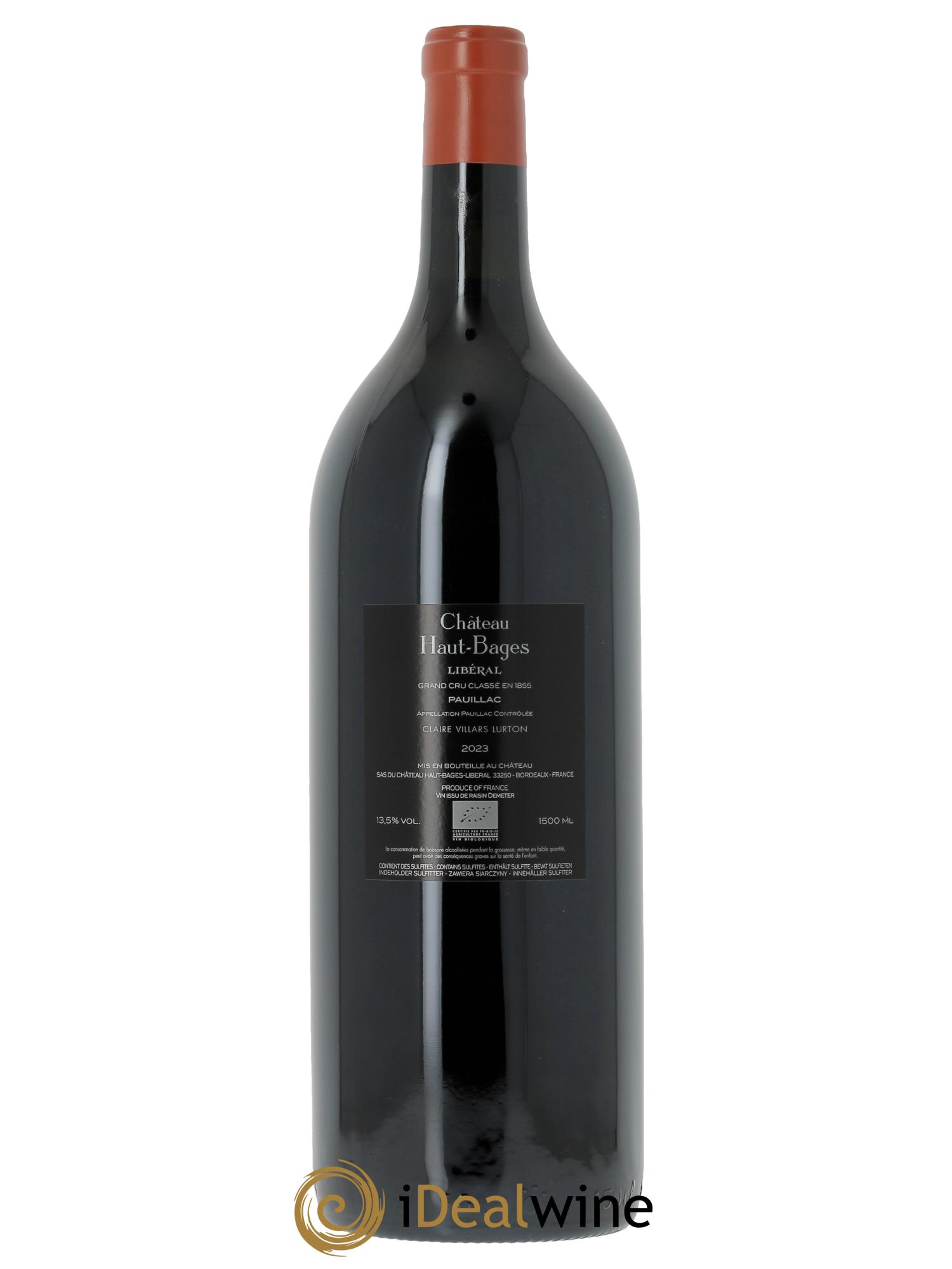 Château Haut Bages Libéral 5ème Grand Cru Classé (CBO à partir de 3 mgs) 2023 - Lot de 1 magnum - 1