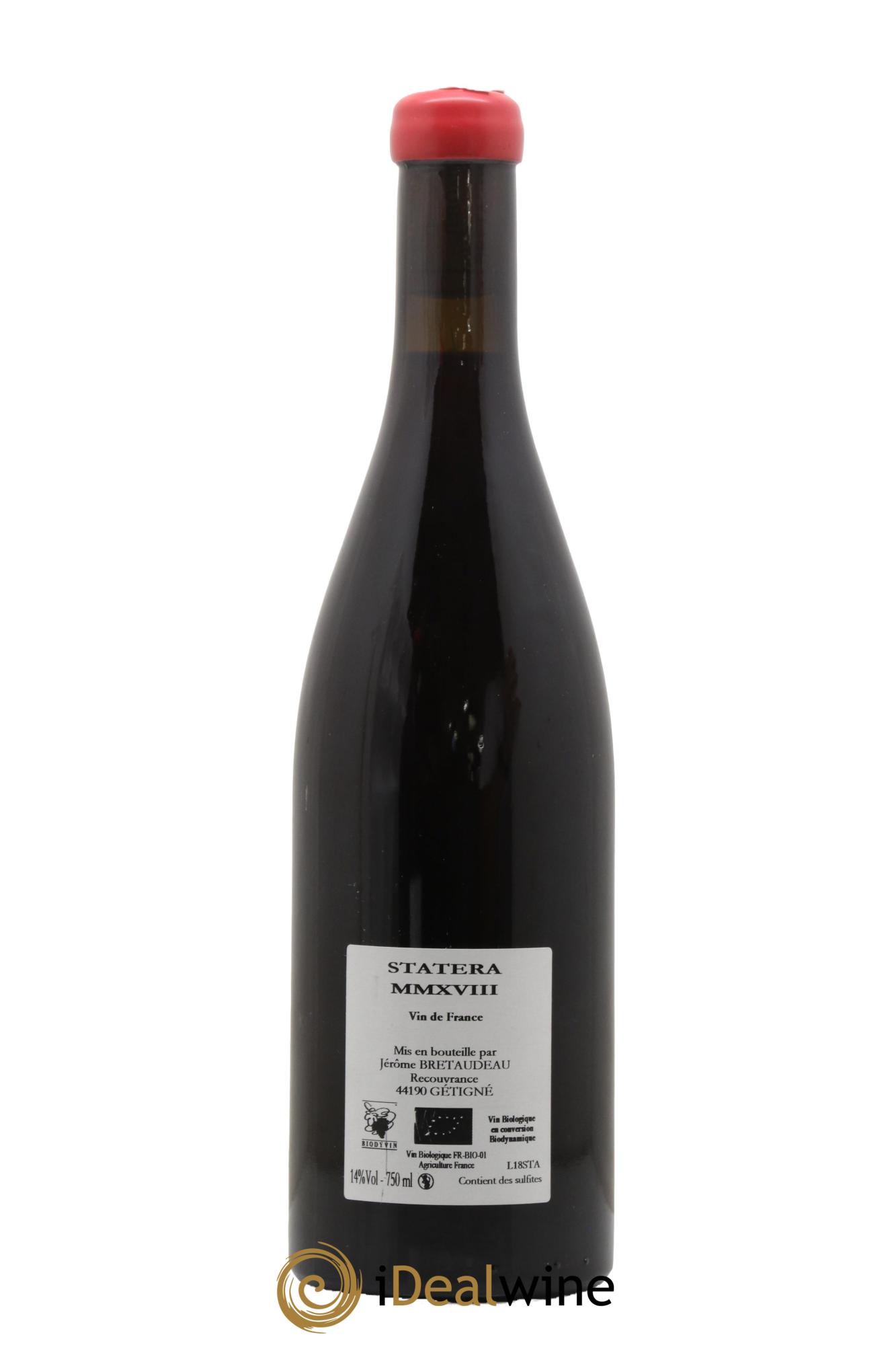 Vin de France Statera Jérôme Bretaudeau - Domaine de Bellevue 2018 - Lotto di 1 bottiglia - 1