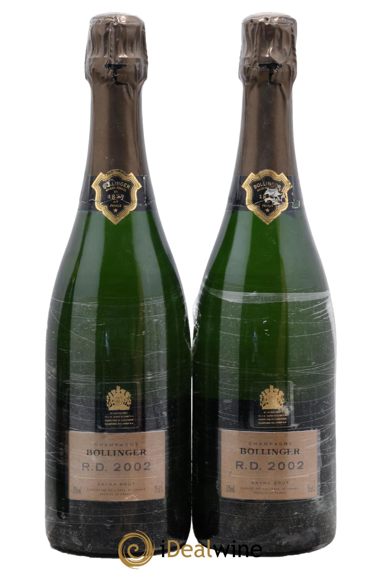 R.D. Extra-Brut Bollinger 2002 - Lot of 2 bottles - 0
