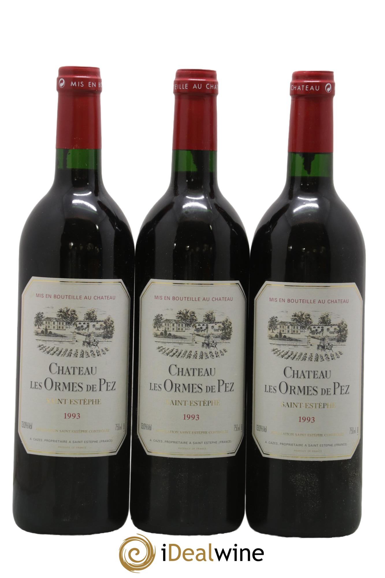 Château les Ormes de Pez 1993 - Lot de 3 bouteilles - 0