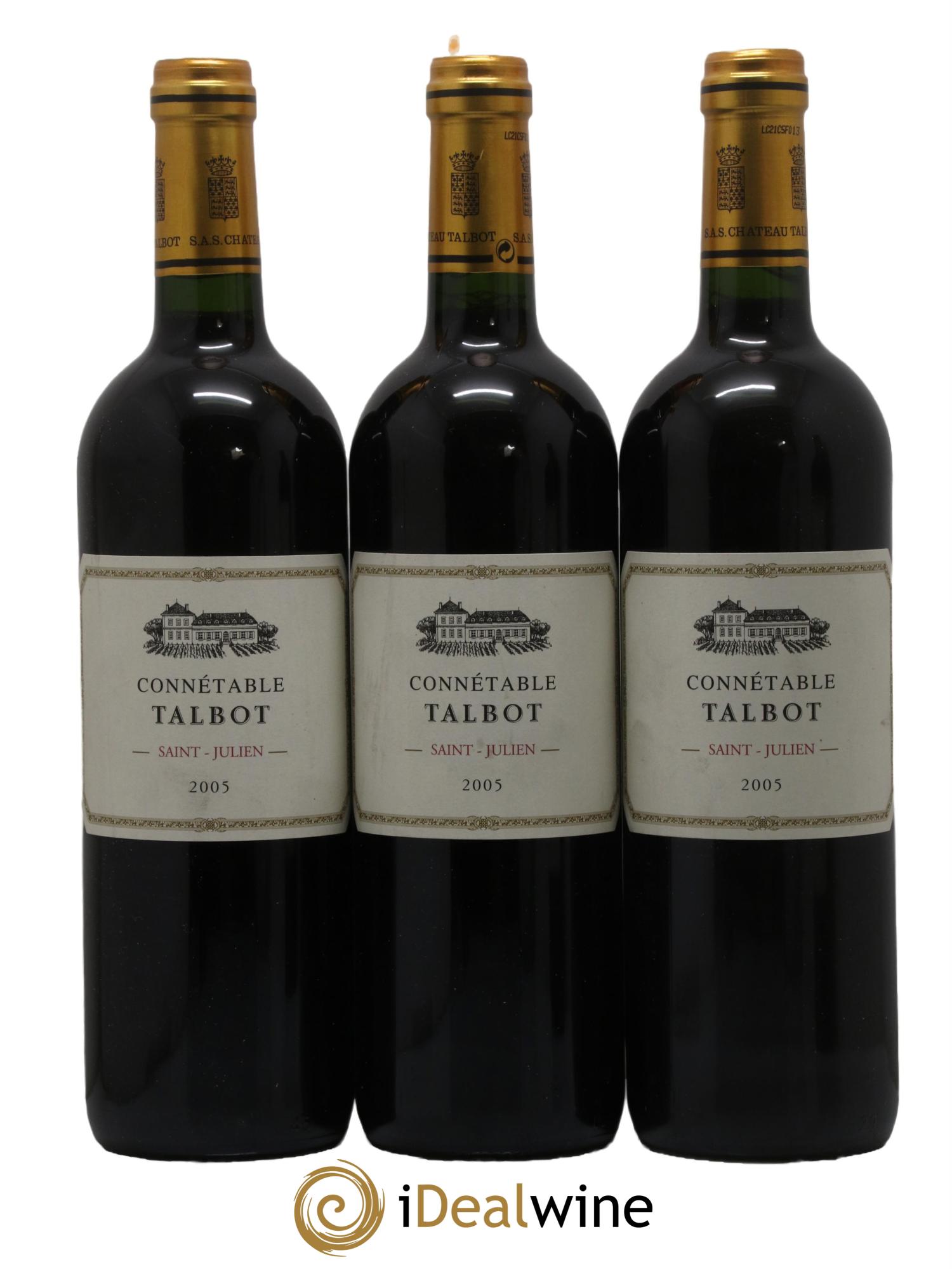 Connétable de Talbot Second Vin 2005 - Posten von 3 Flaschen - 0