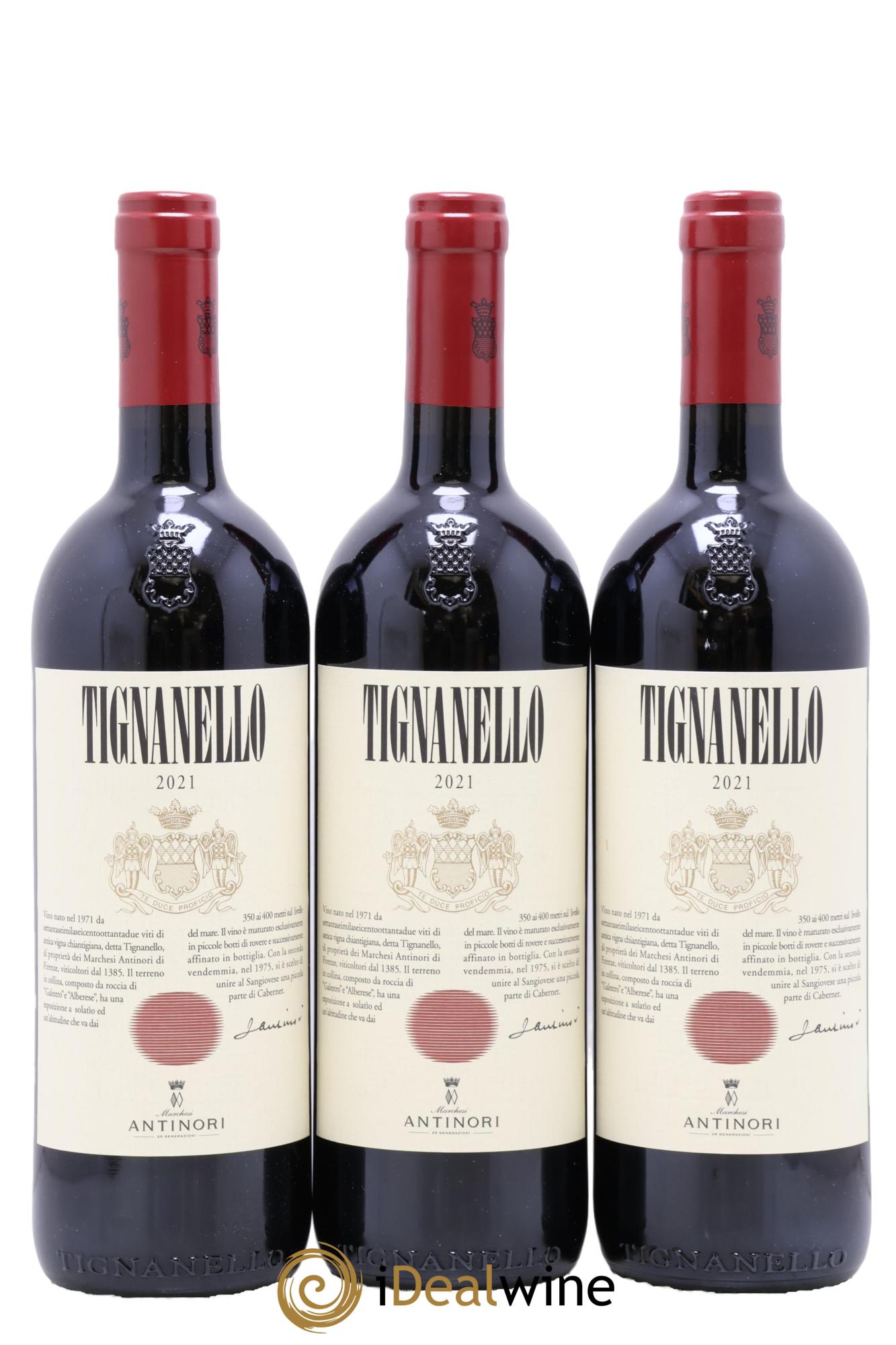 Toscana IGT Tignanello Tenuta Tignanello - Marchesi Antinori 2021 - Posten von 3 Flaschen - 0