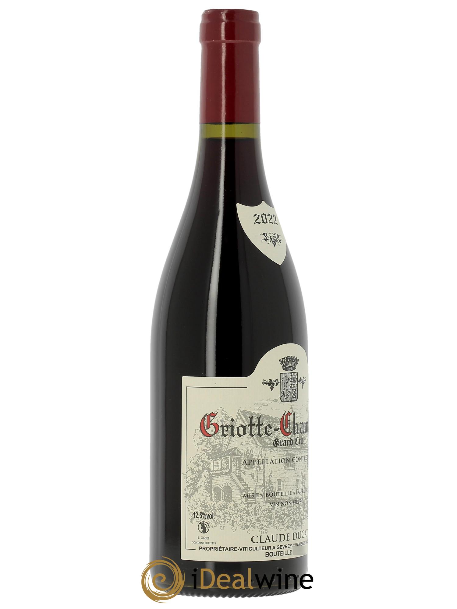 Griotte-Chambertin Grand Cru Claude Dugat  2022 - Lot de 1 bouteille - 2