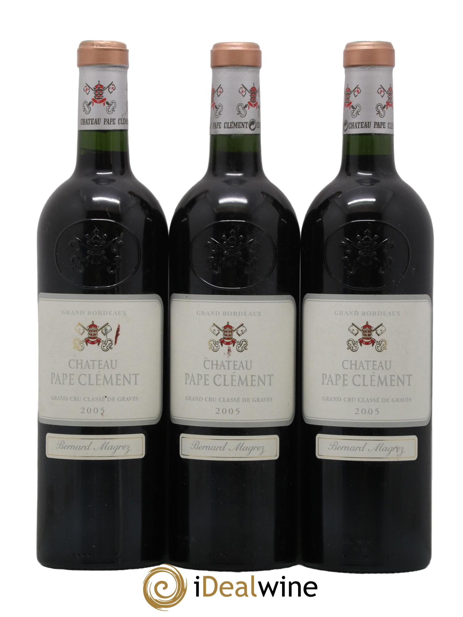 Château Pape Clément Cru Classé de Graves 2005 - Lot de 3 bouteilles - 0