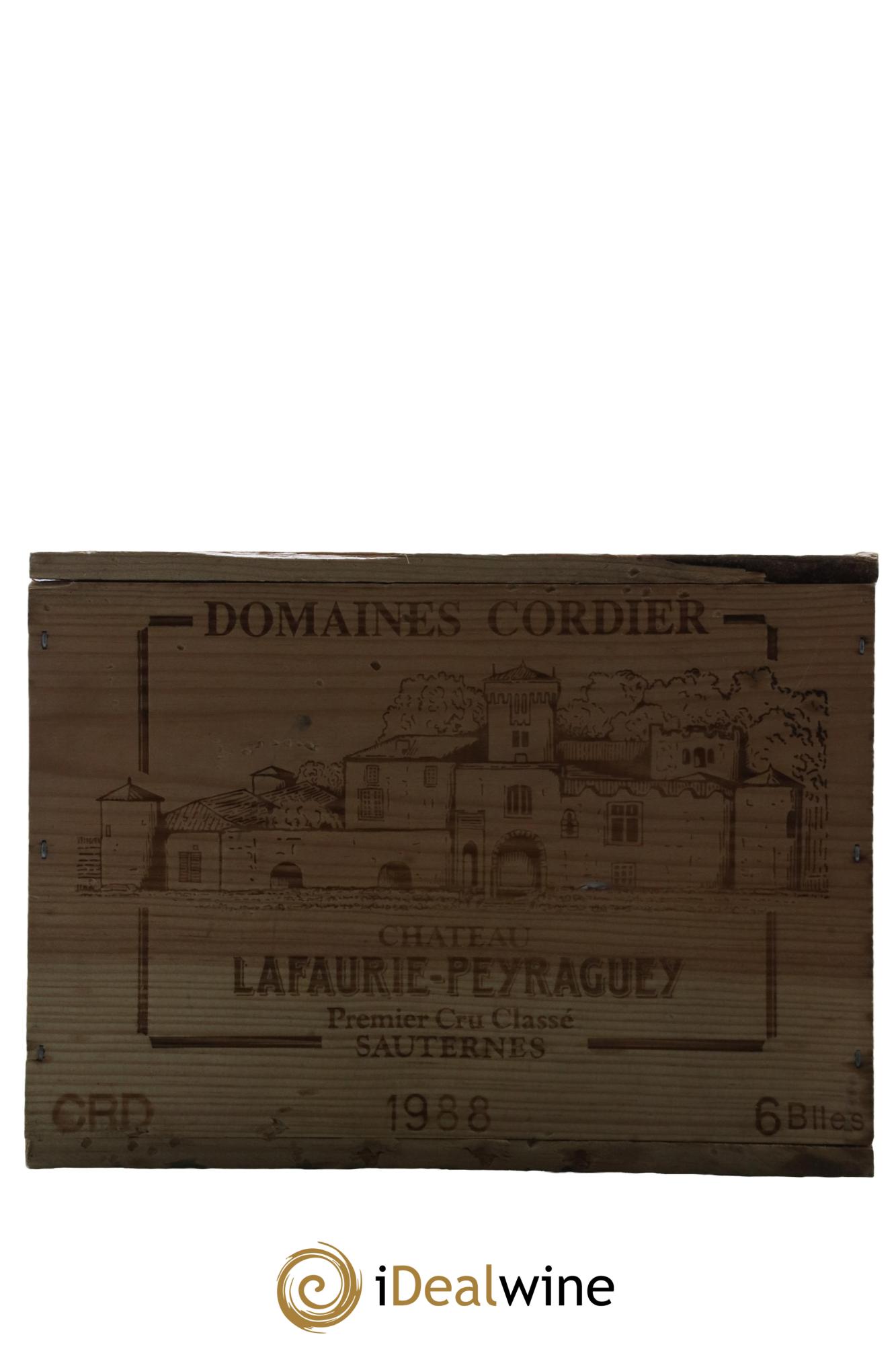 Château Lafaurie-Peyraguey 1er Grand Cru Classé 1988 - Lotto di 6 bottiglie - 1