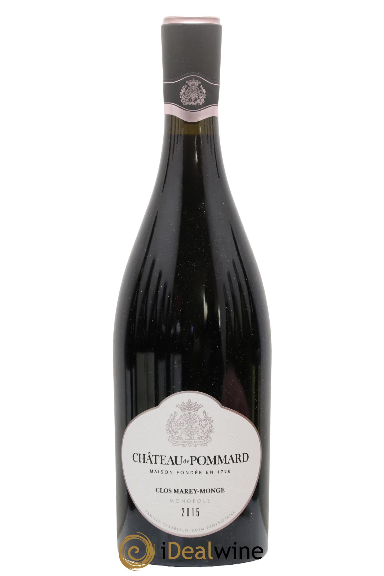 Pommard Clos Marey-Monge Monopole Château de Pommard 2015 - Lot of 1 bottle - 0
