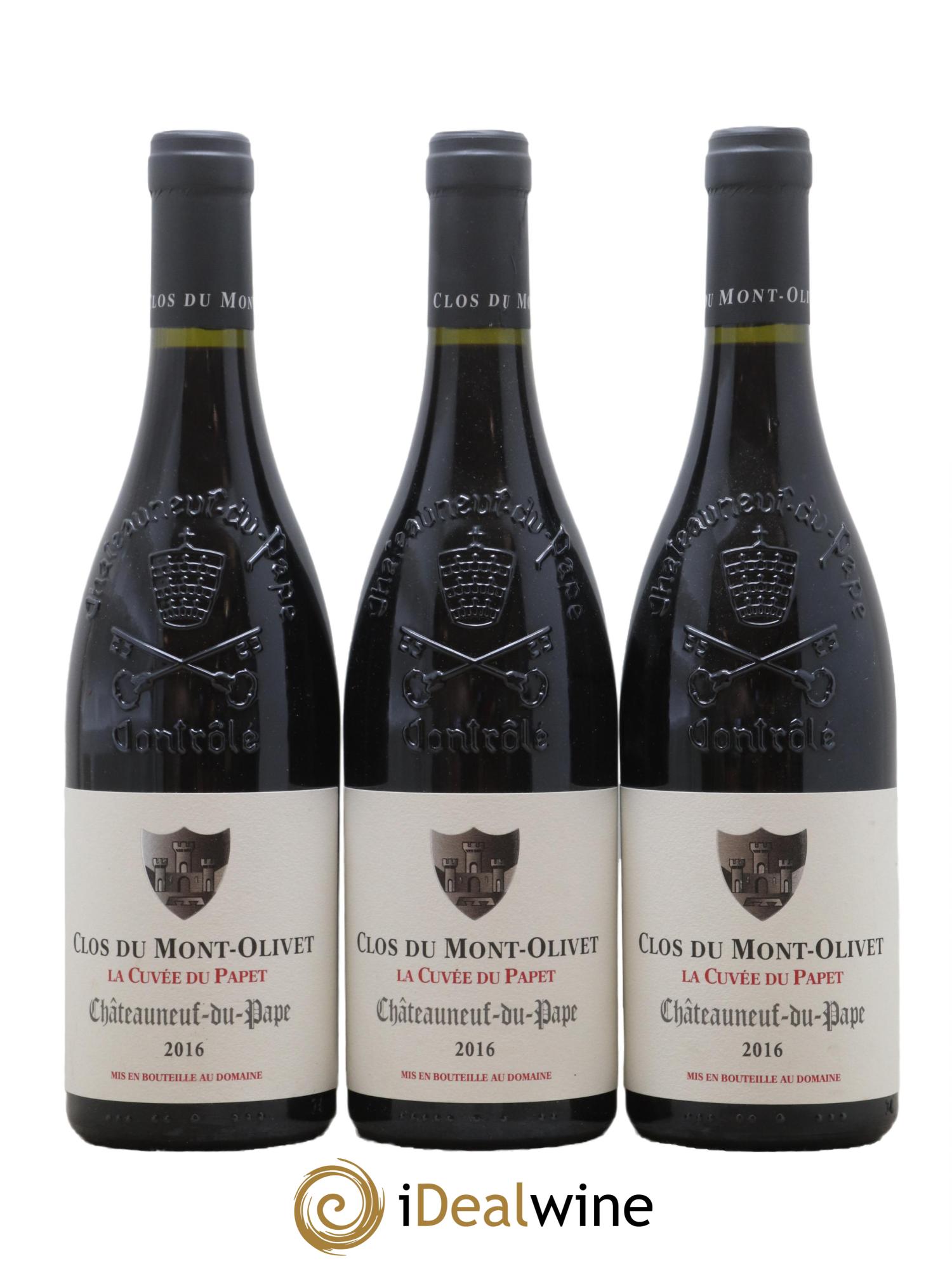 Châteauneuf-du-Pape Cuvée du Papet Clos du Mont-Olivet 2016 - Lot de 3 bouteilles - 0
