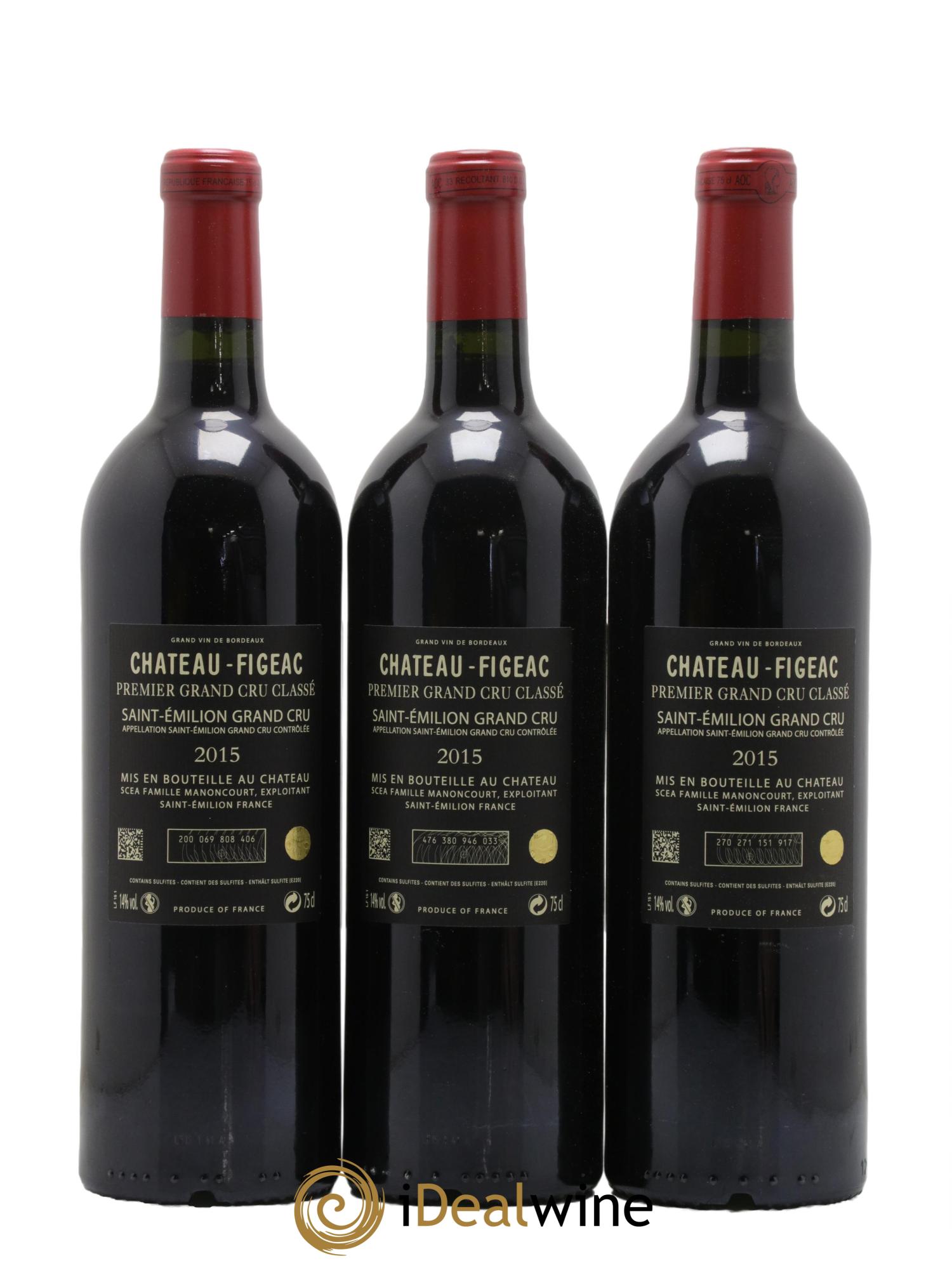 Château Figeac 1er Grand Cru Classé A  2015 - Lotto di 6 bottiglie - 2