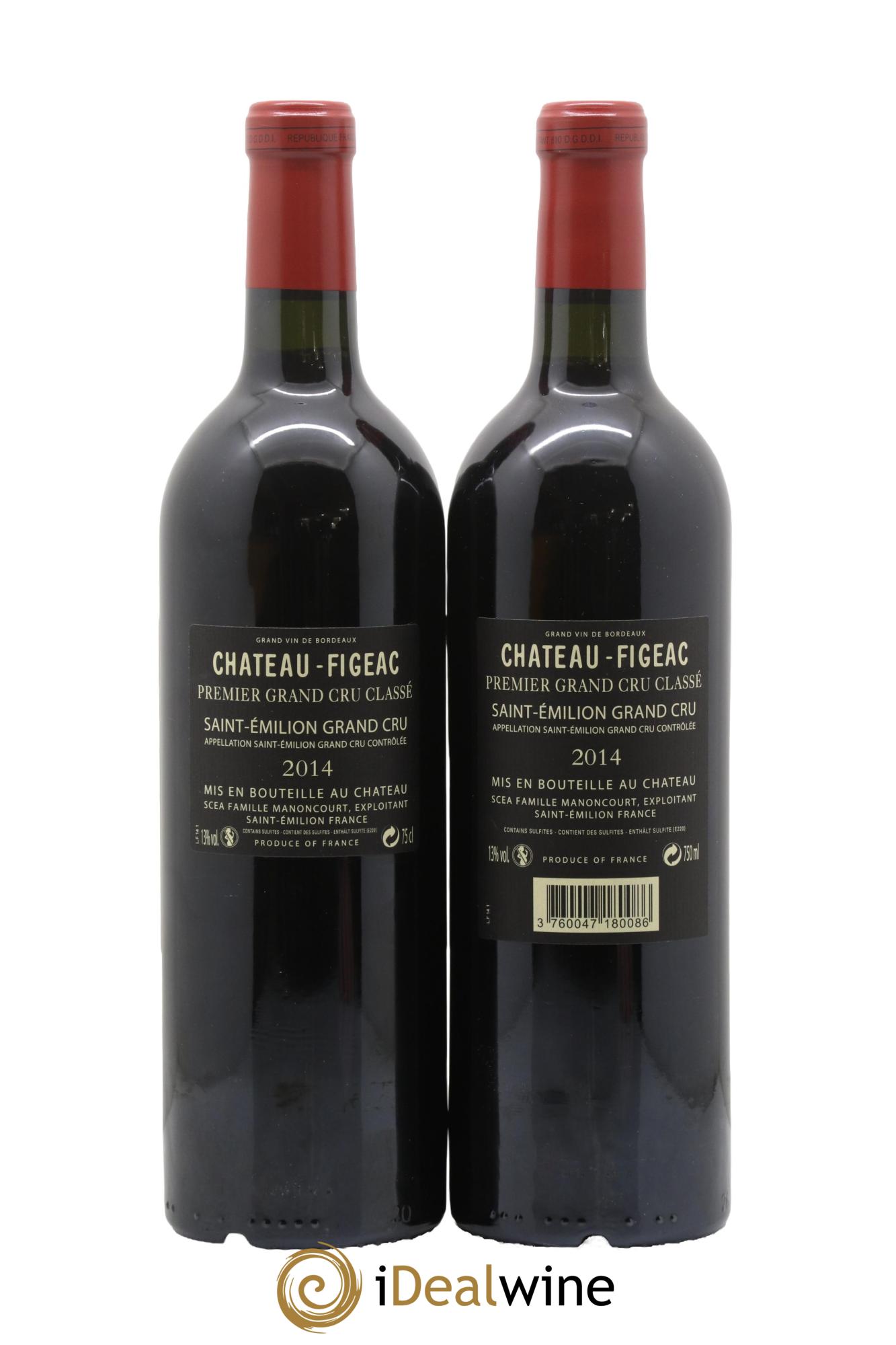 Château Figeac 1er Grand Cru Classé A 2014 - Lot de 2 bouteilles - 1