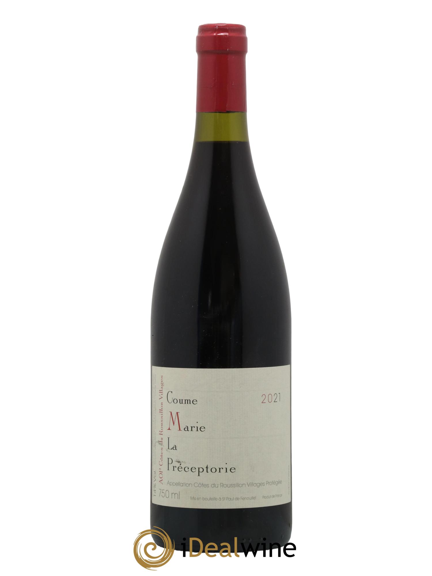 Maury Sec La Préceptorie Coume Marie 2021 - Lot de 1 bouteille - 0