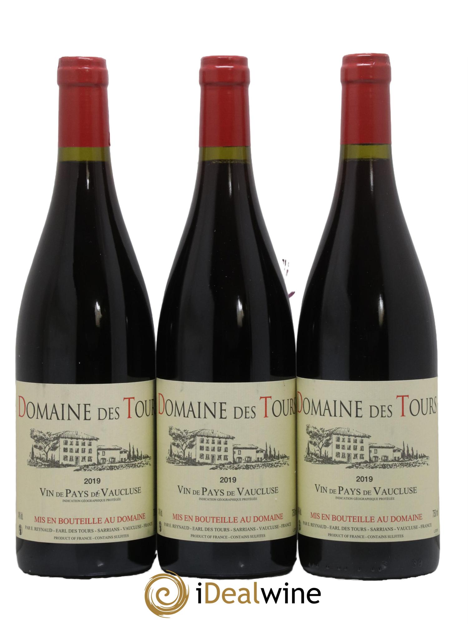 Vaucluse (Vin de Pays de Vaucluse) Domaine des Tours Emmanuel Reynaud 2019 - Lot de 3 bouteilles - 0